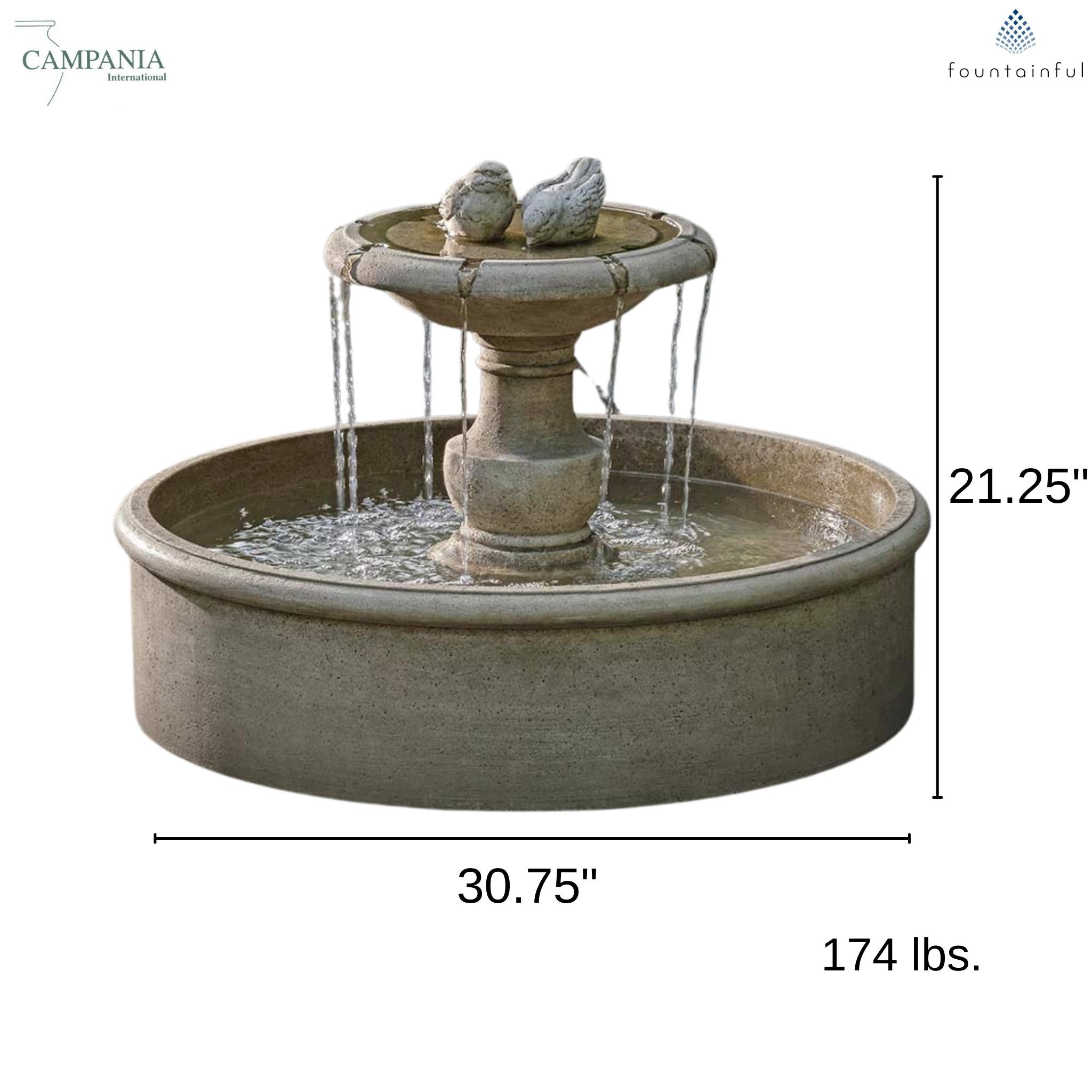 Lucienne Concrete Fountain - Campania #FT431