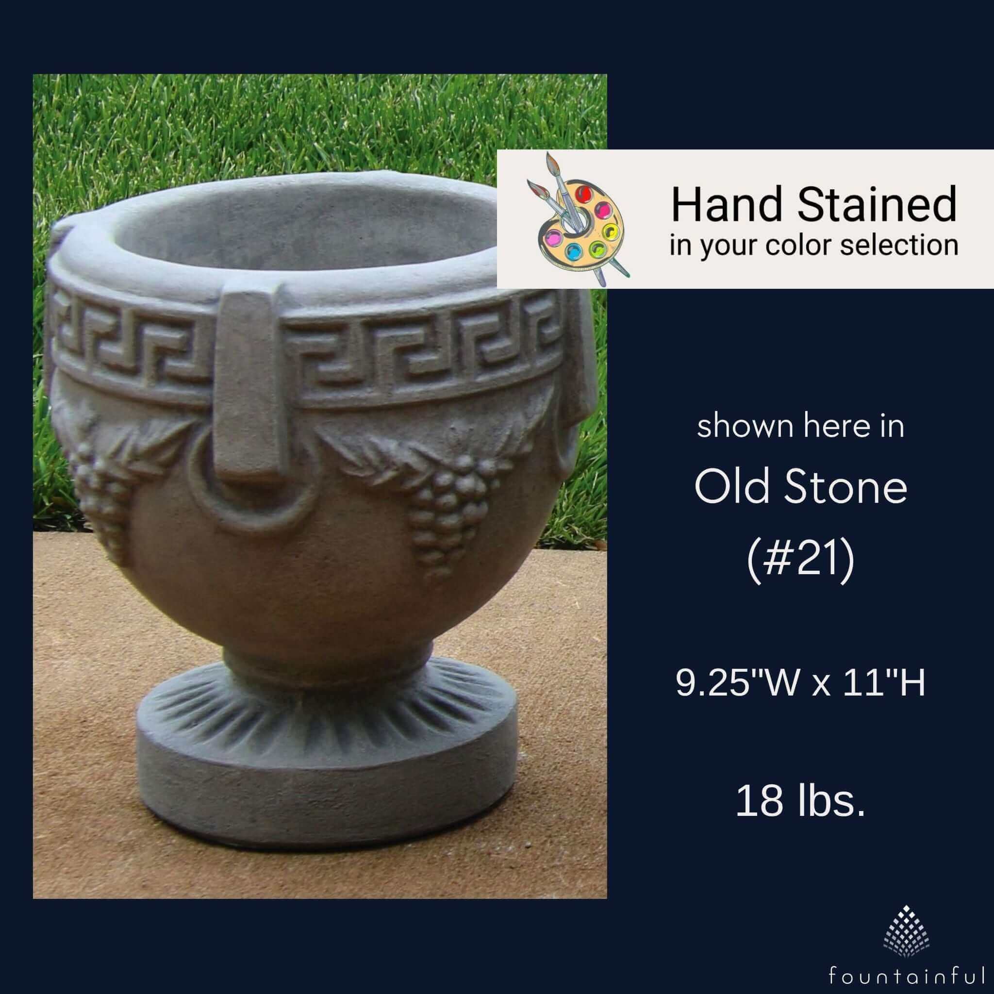 Small Grecian Urn Concrete Planter - Massarellis #6160