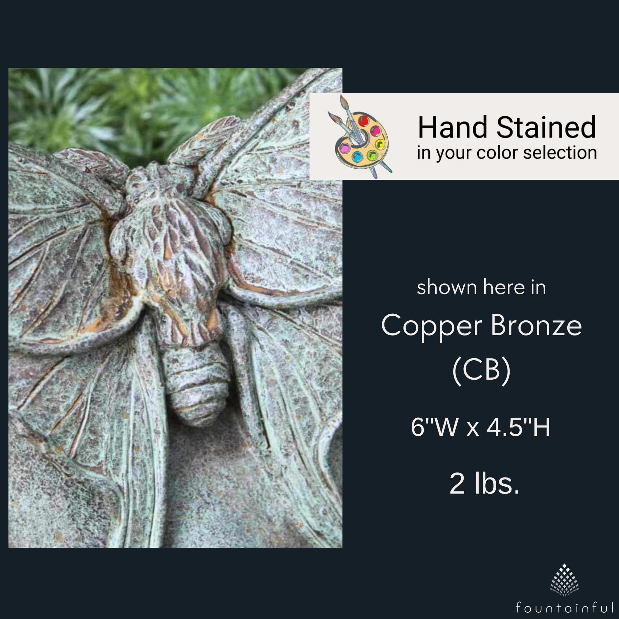 Lunar Moth Concrete Garden Statue - Campania #A395