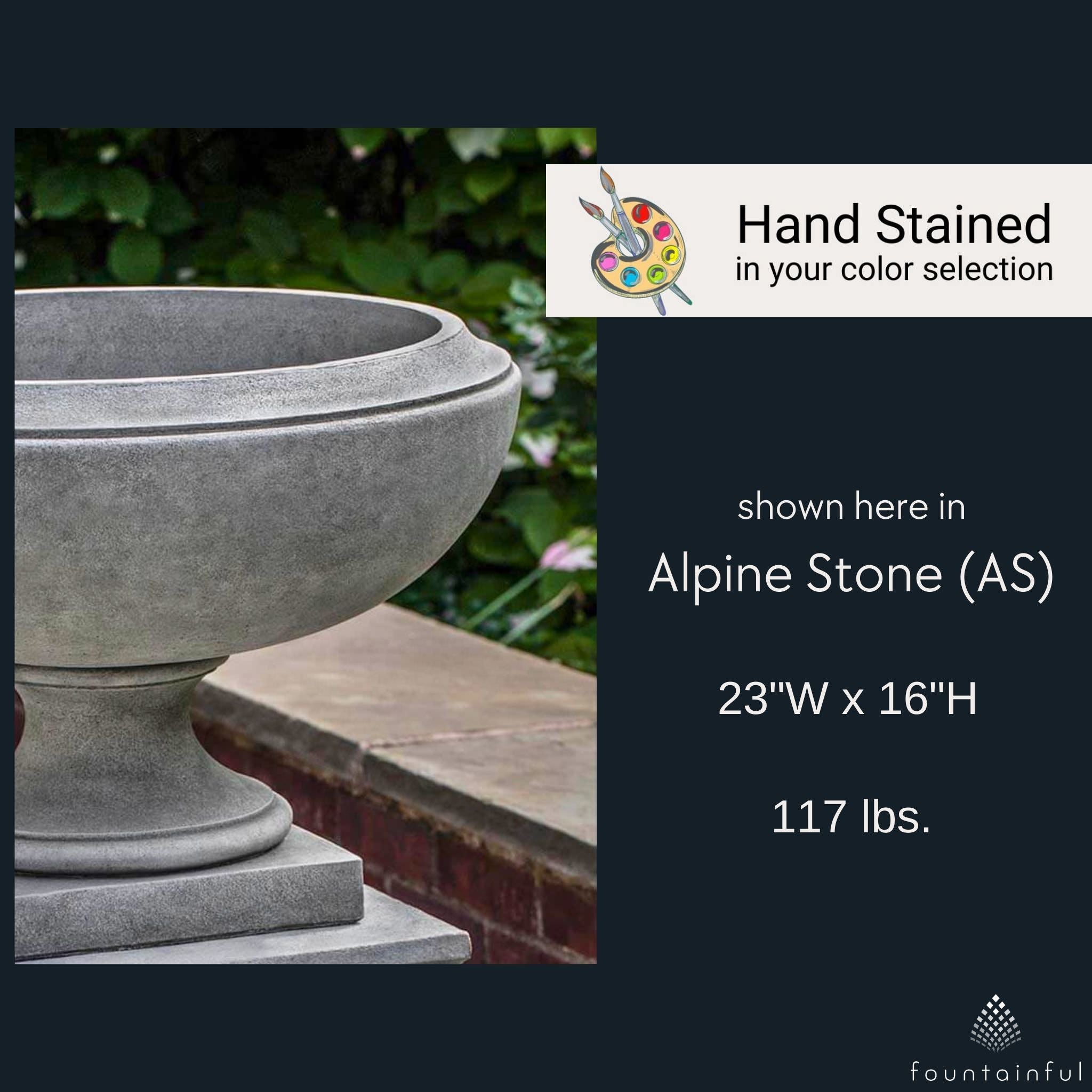 Jensen Small Concrete Urn Planter - Campania #P703