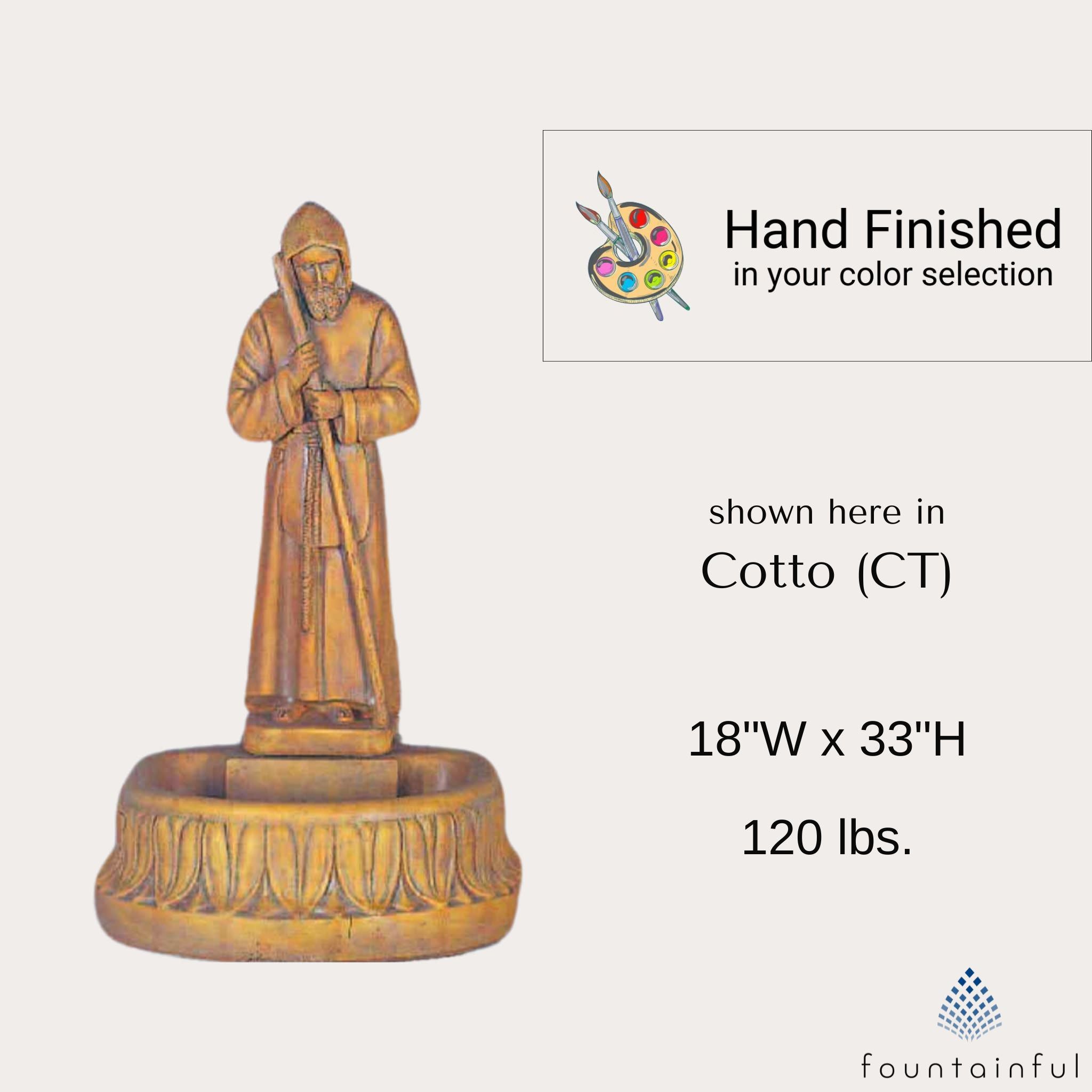 St. Francis Concrete Birdbath &  Pet Waterer - Giannini #423