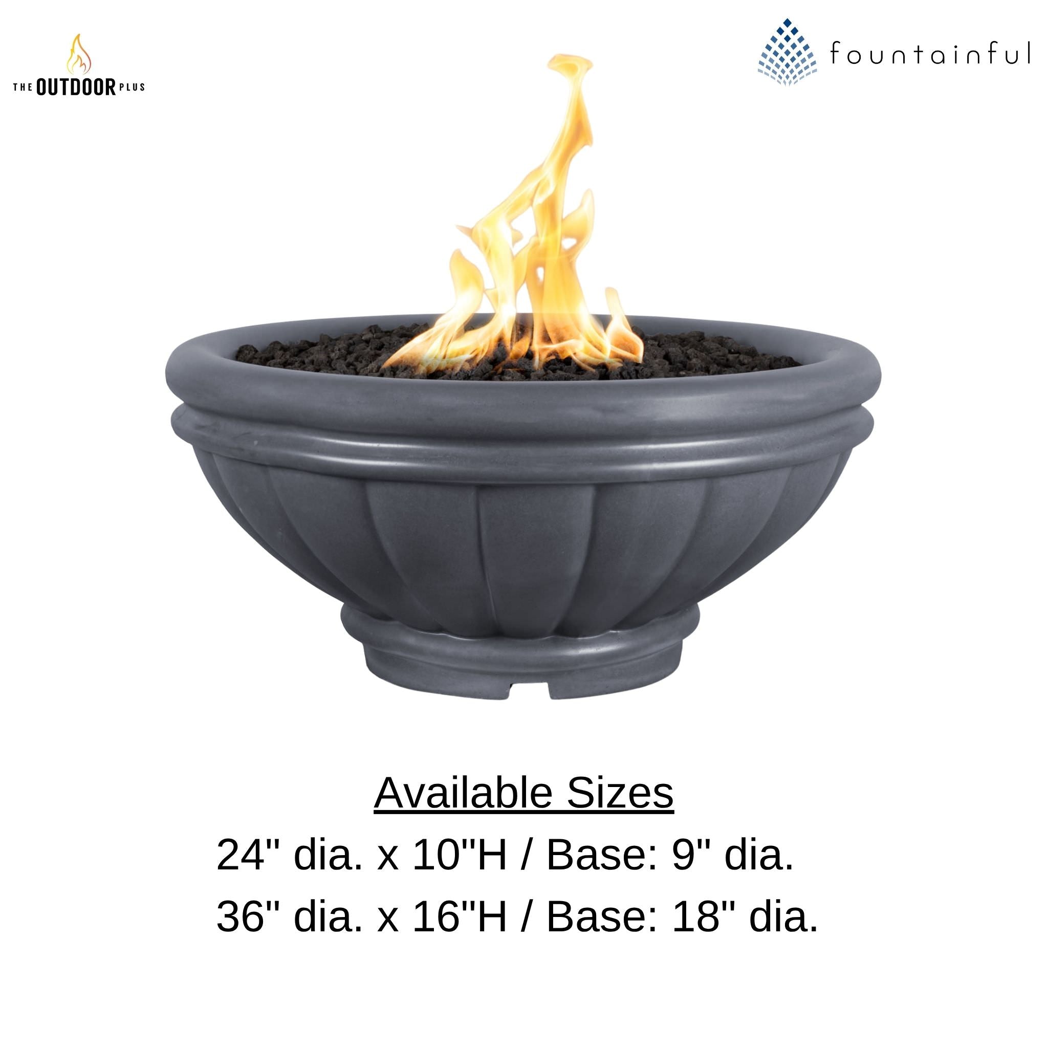 Roma Concrete Fire Bowl - The Outdoor Plus