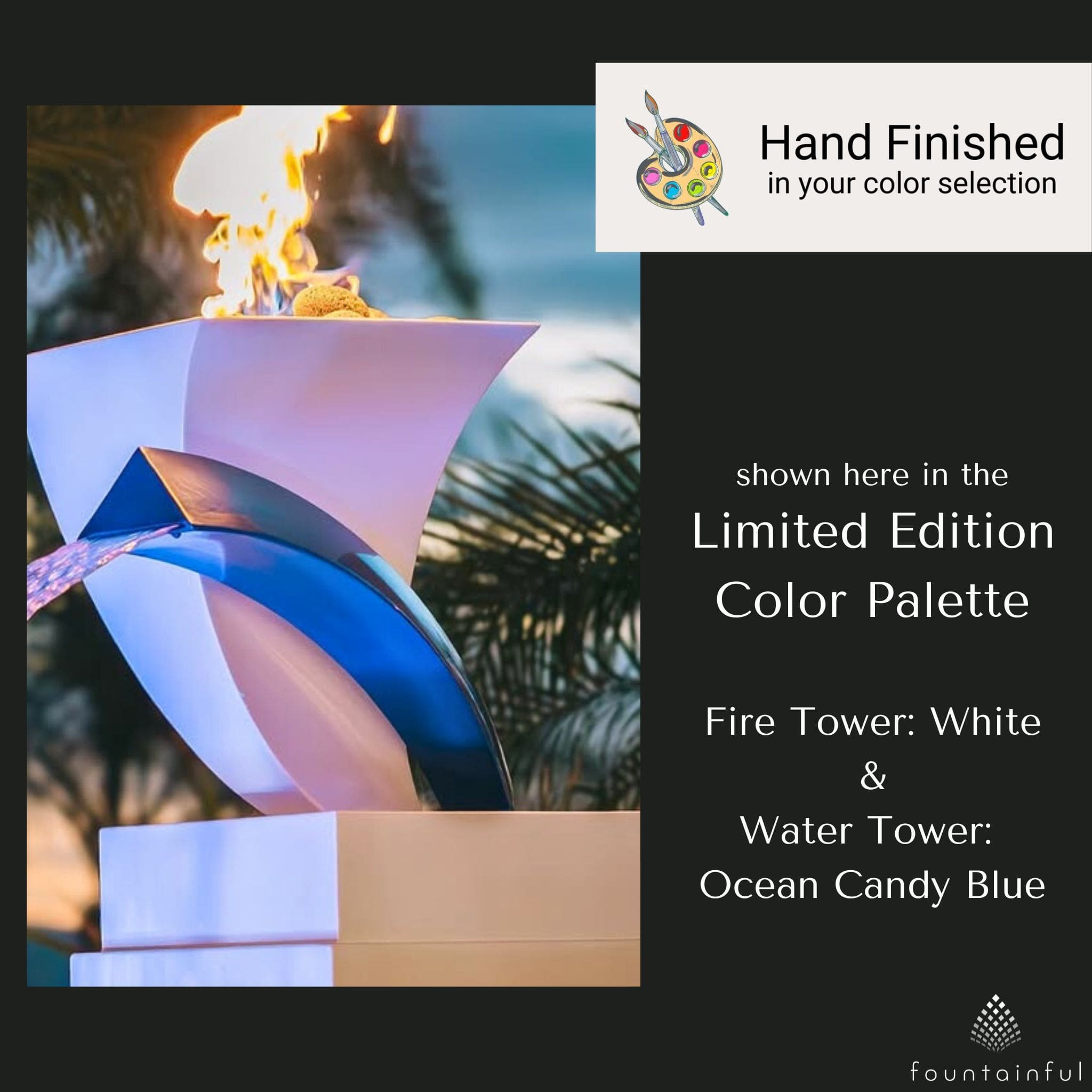 Designer Series #12 Steel Fire & Water Feature - Outdoor Plus