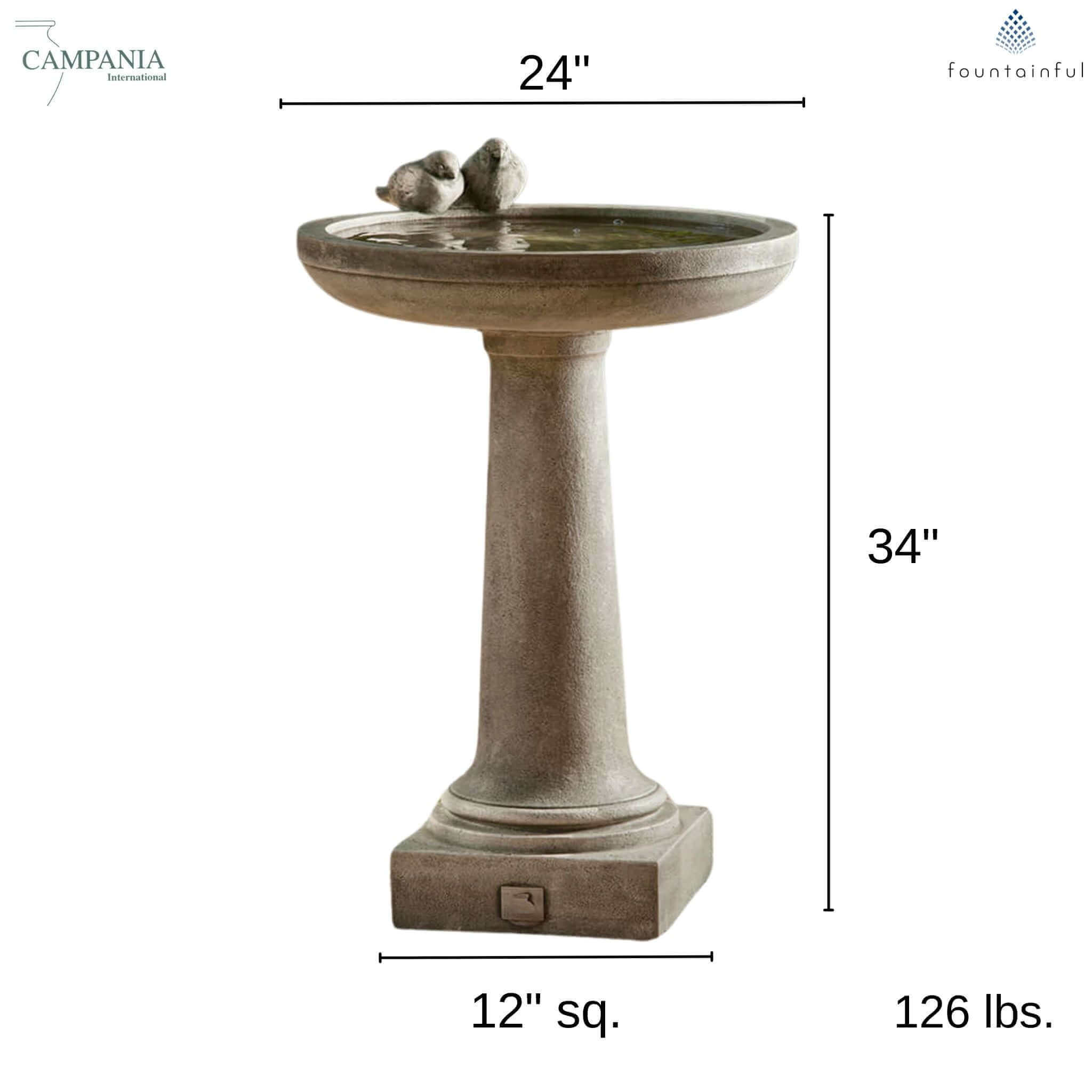 Campania International Juliet Birdbath - Thumbnail 5