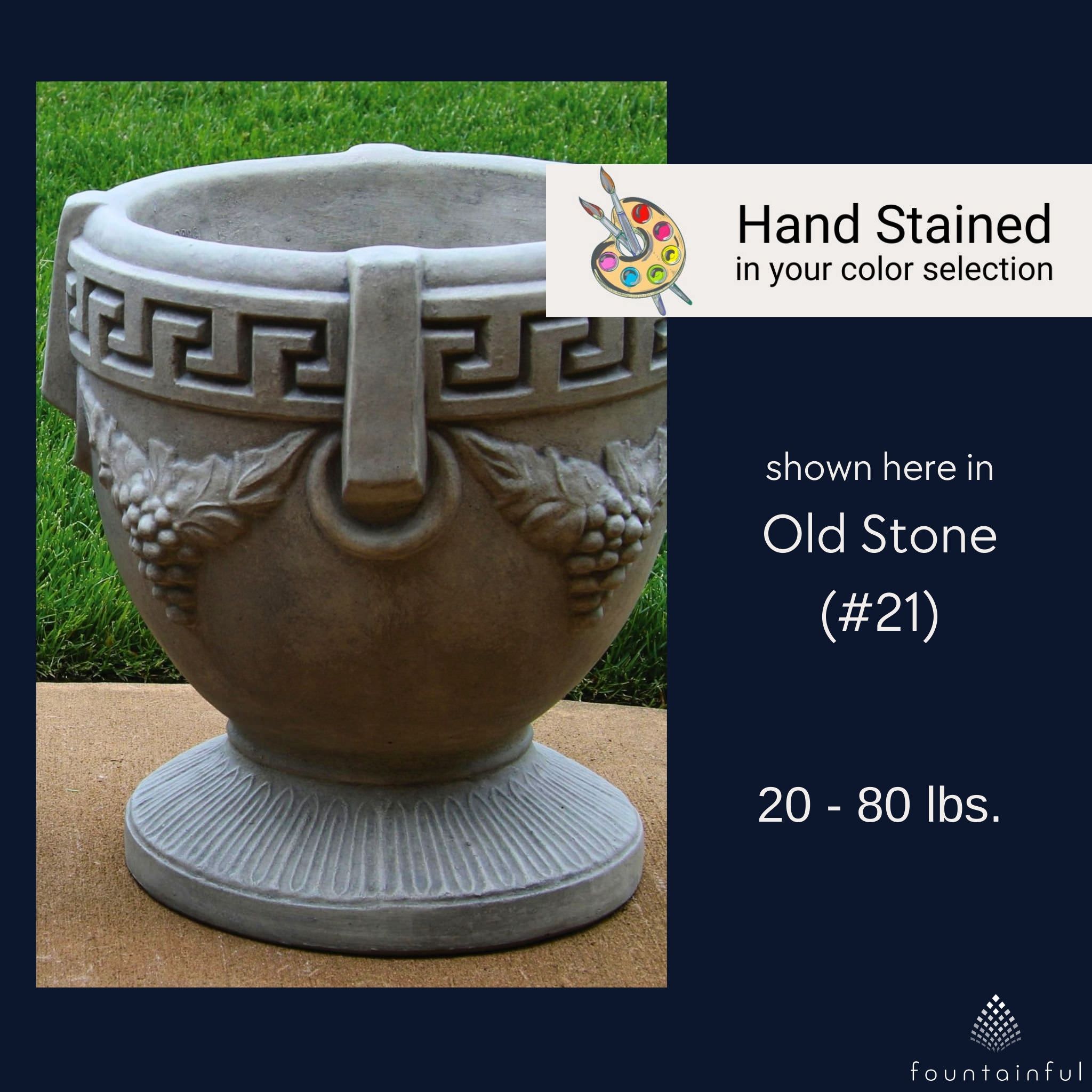 grecian urn plant pot Grecian Urn Concrete Planters - Massarellis - Small