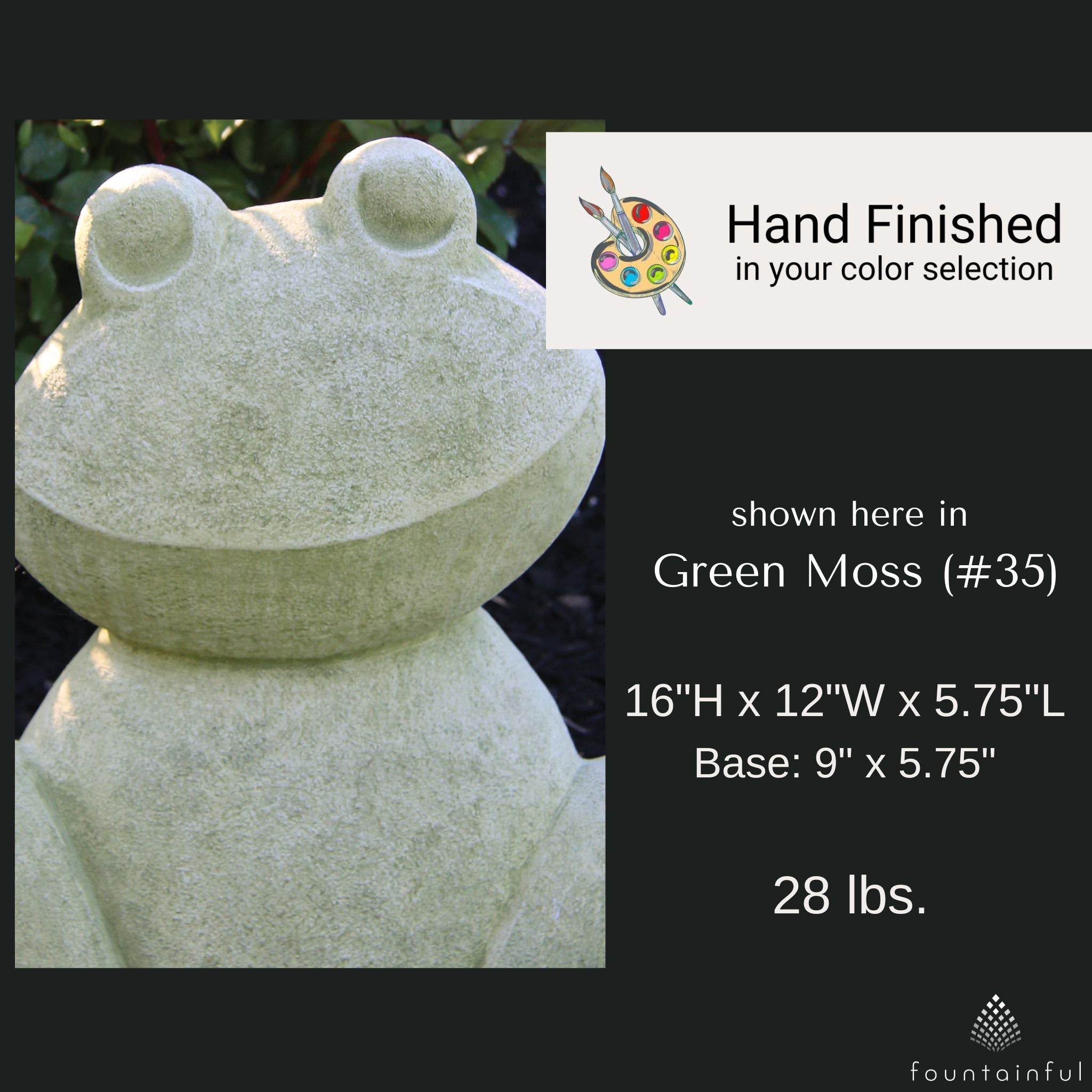 Contemporary Frog Concrete Garden Statue - Massarellis #7604