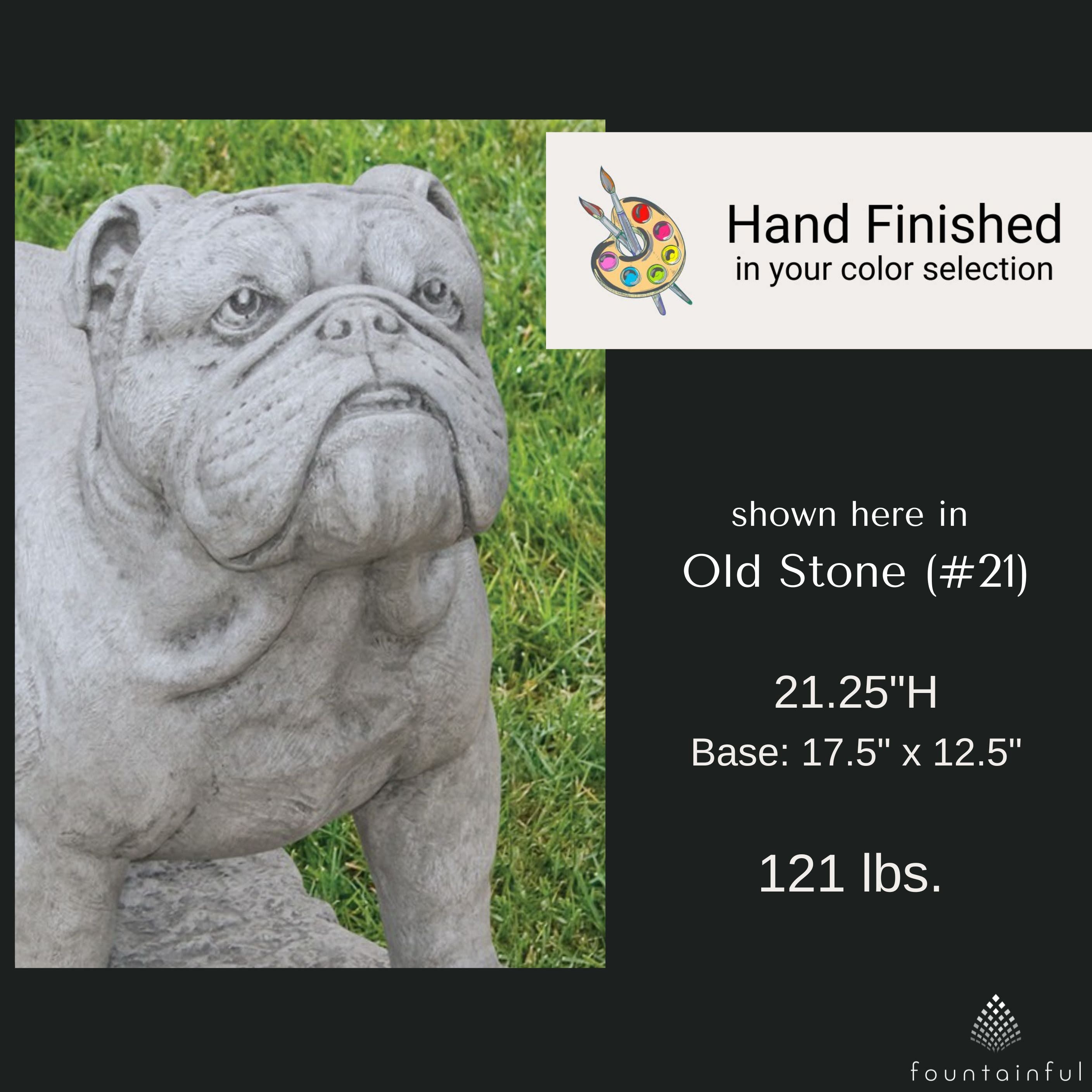 English Bulldog Concrete Garden Statue - Massarellis #2134