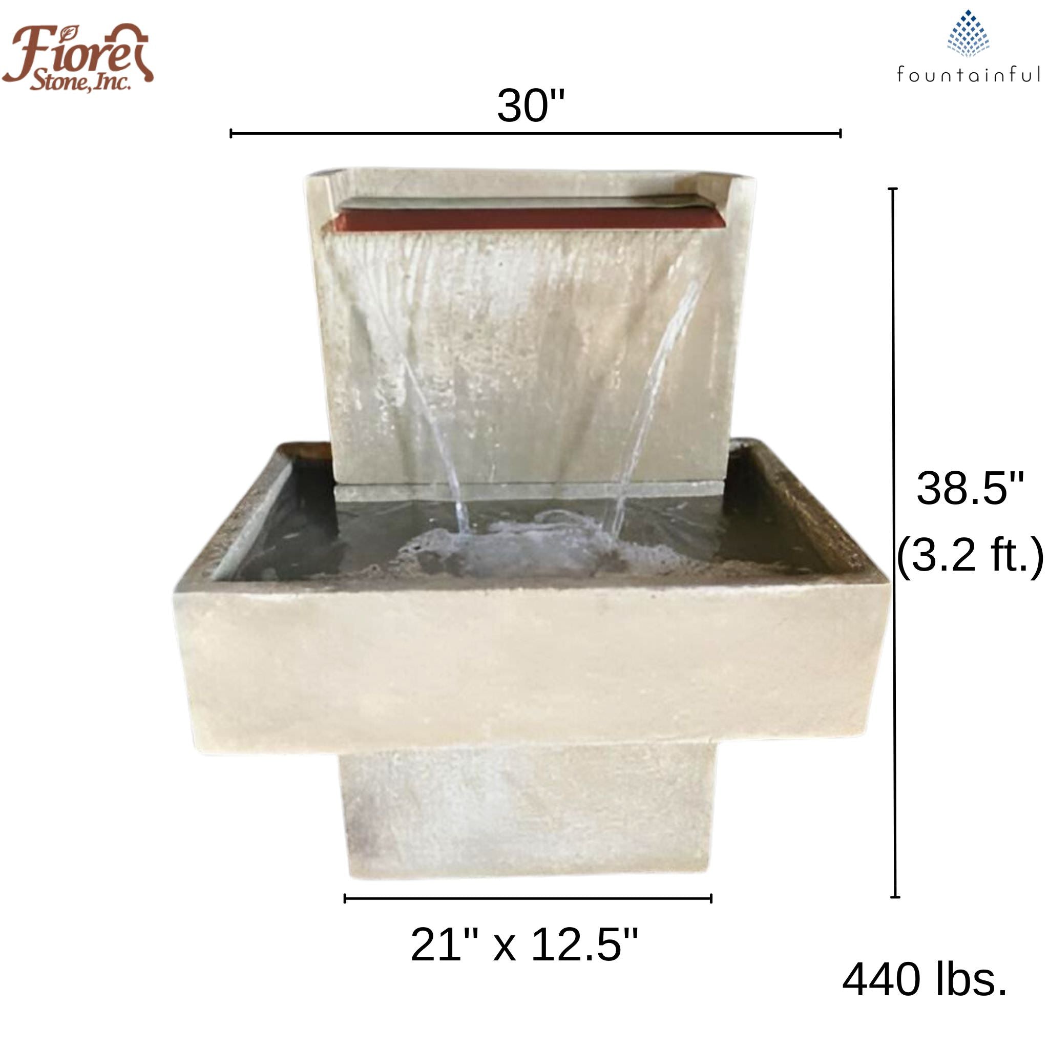 Mystic Falls Concrete Wall Fountain