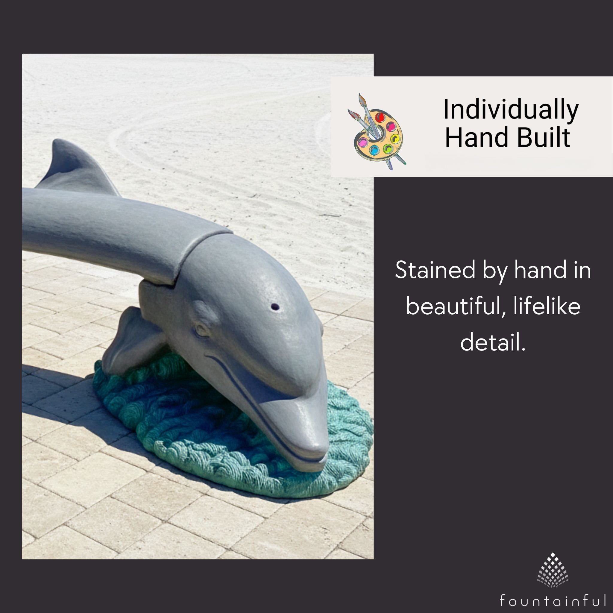 Dolphin Concrete Garden Bench - Phoenix Design Cast