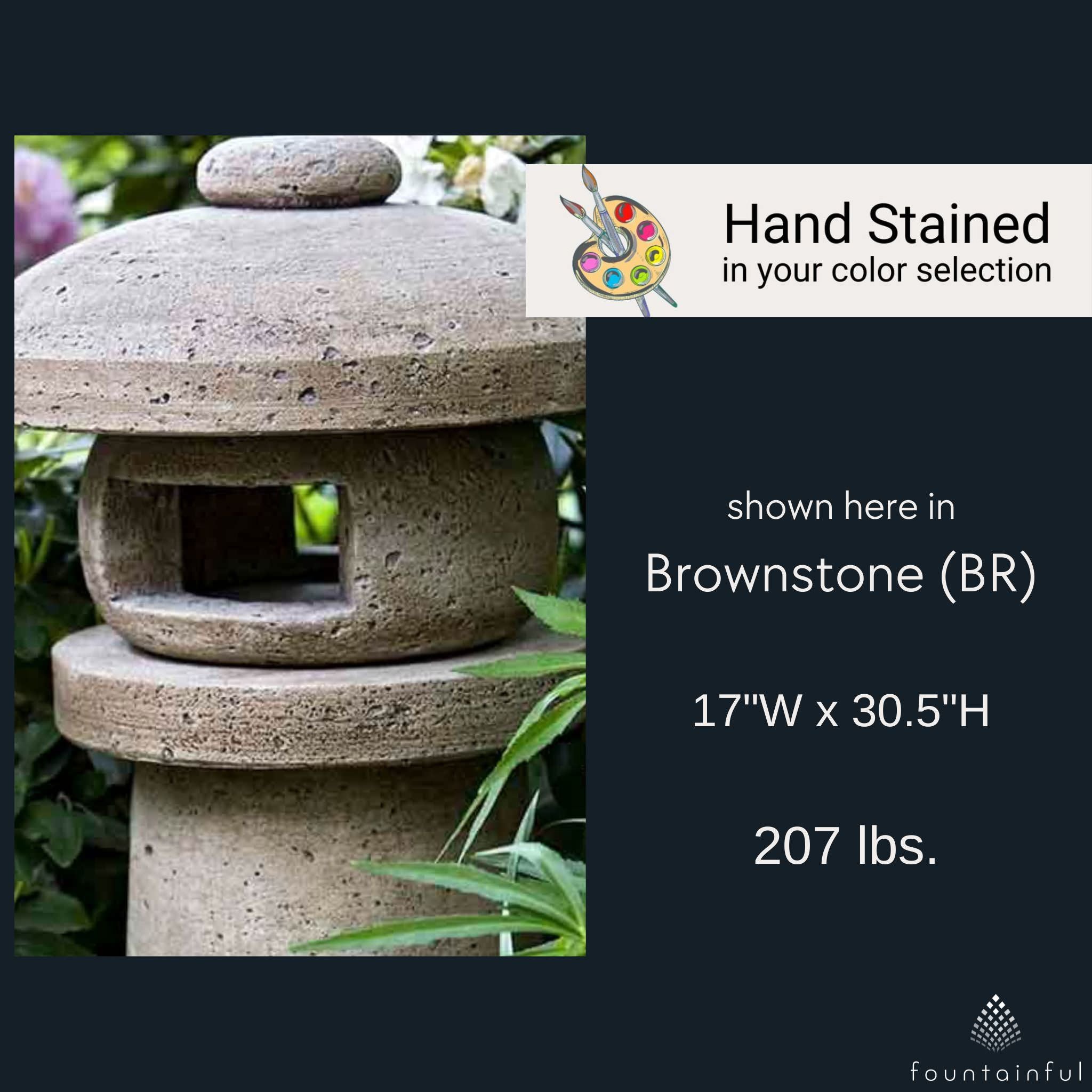 Sapporo Lantern Concrete Garden Statue - Campania