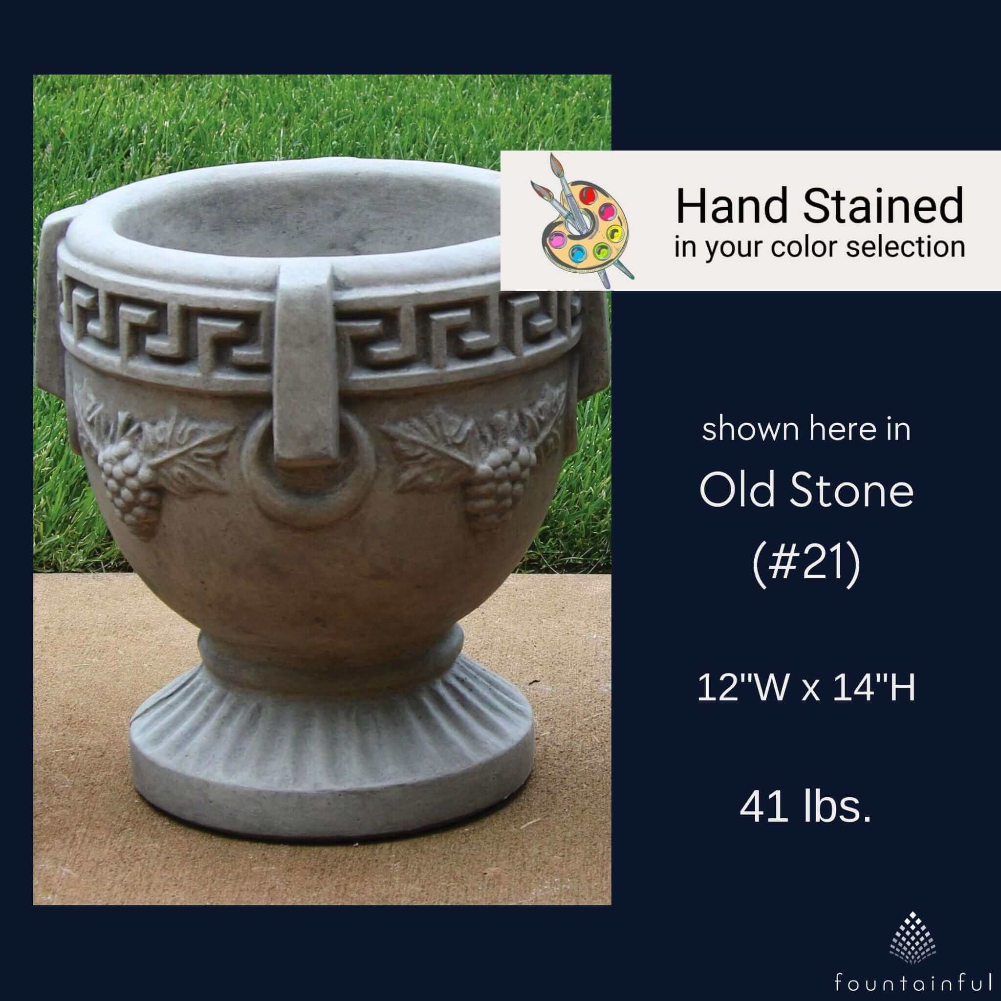 Medium Grecian Urn Concrete Planter - Massarellis #6170