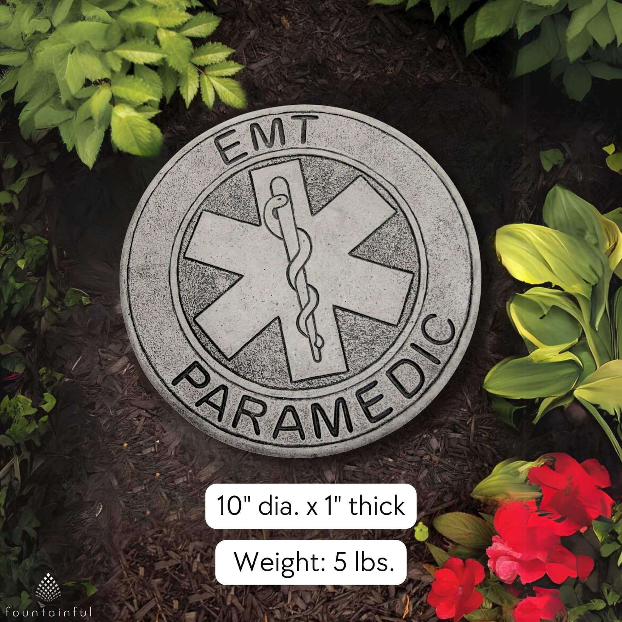 EMT Paramedic Concrete Garden Greeting Stone - Massarellis #1777