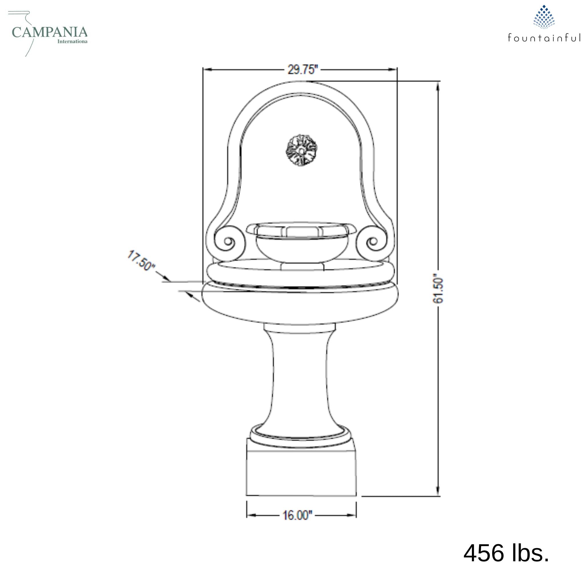 Valencia Concrete Wall Fountain - Campania #FT151