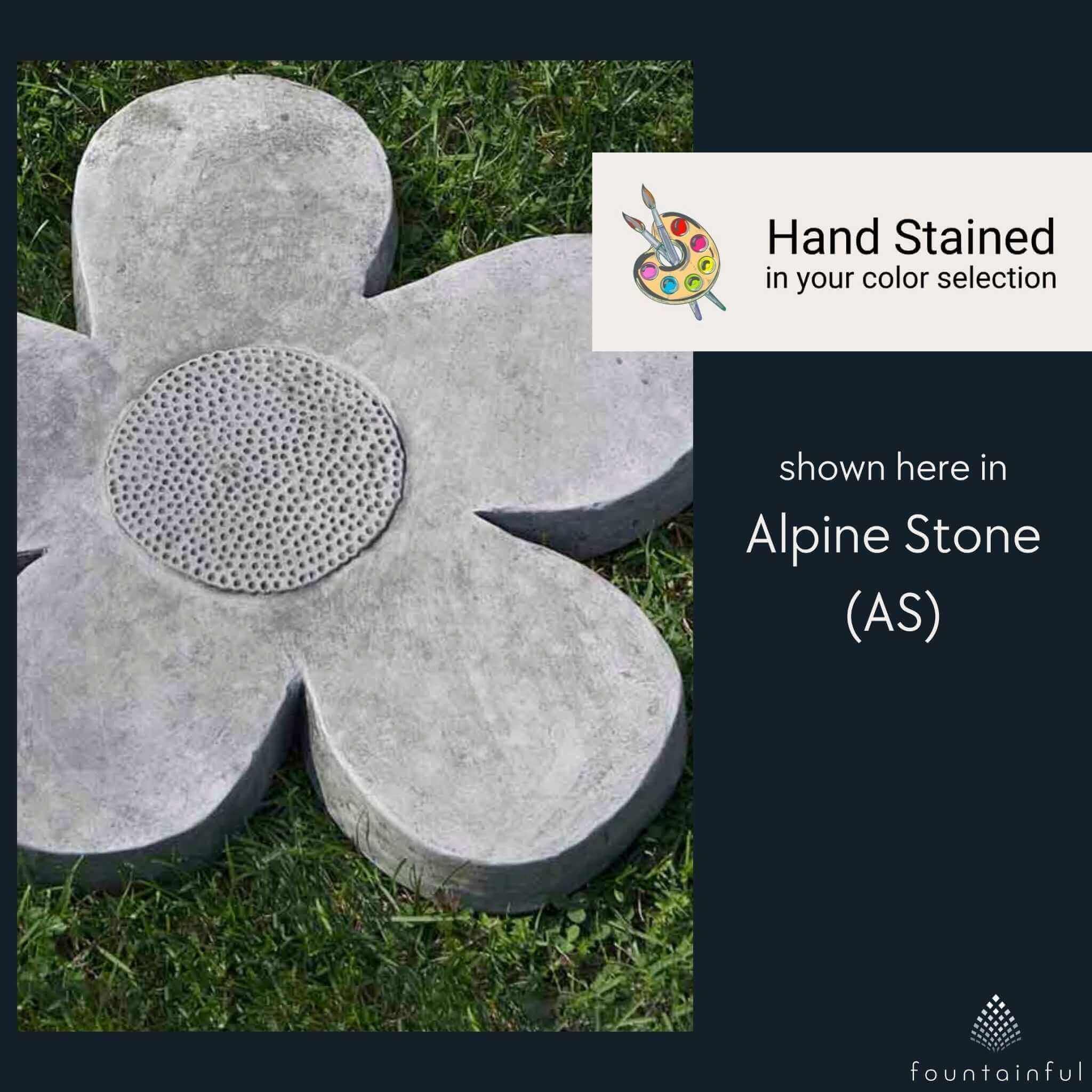 Flower Power Concrete Round Stepping Stones - Campania