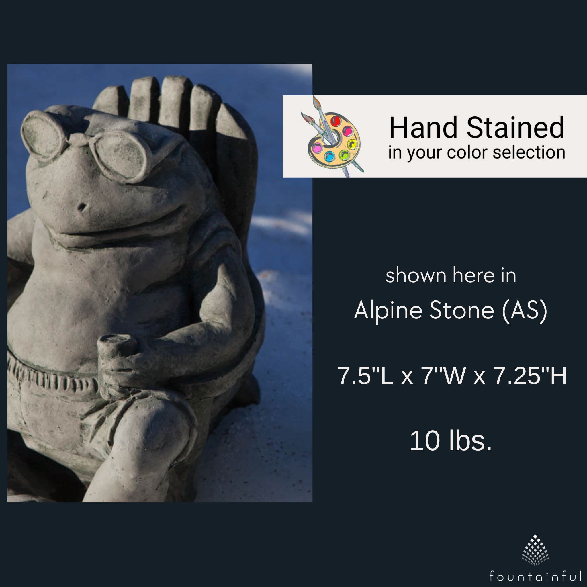 Bud on the Beach Concrete Frog Statue - Campania #A570