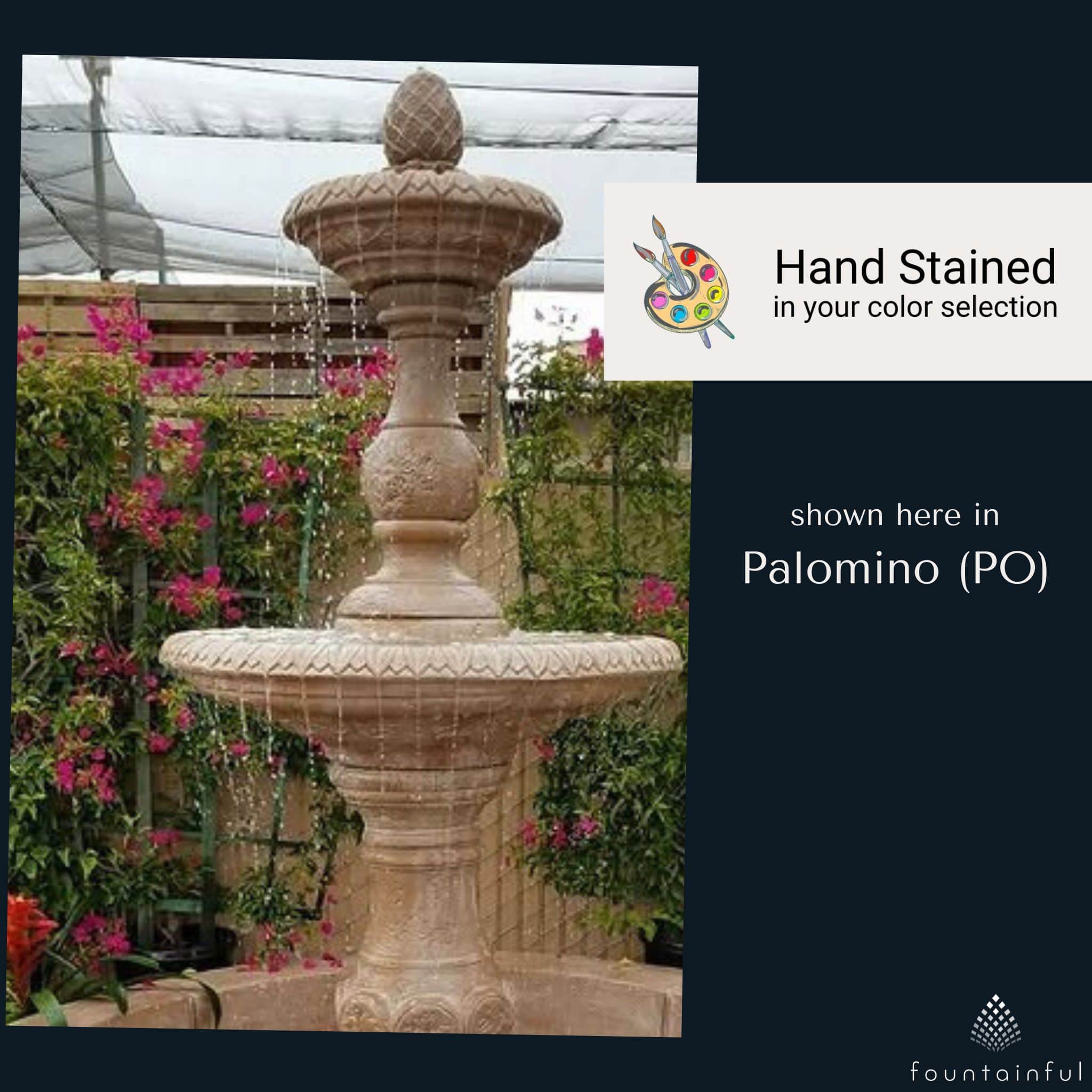 Four Seasons 2-Tier Concrete Pond Fountain - Fiore #2088FRG