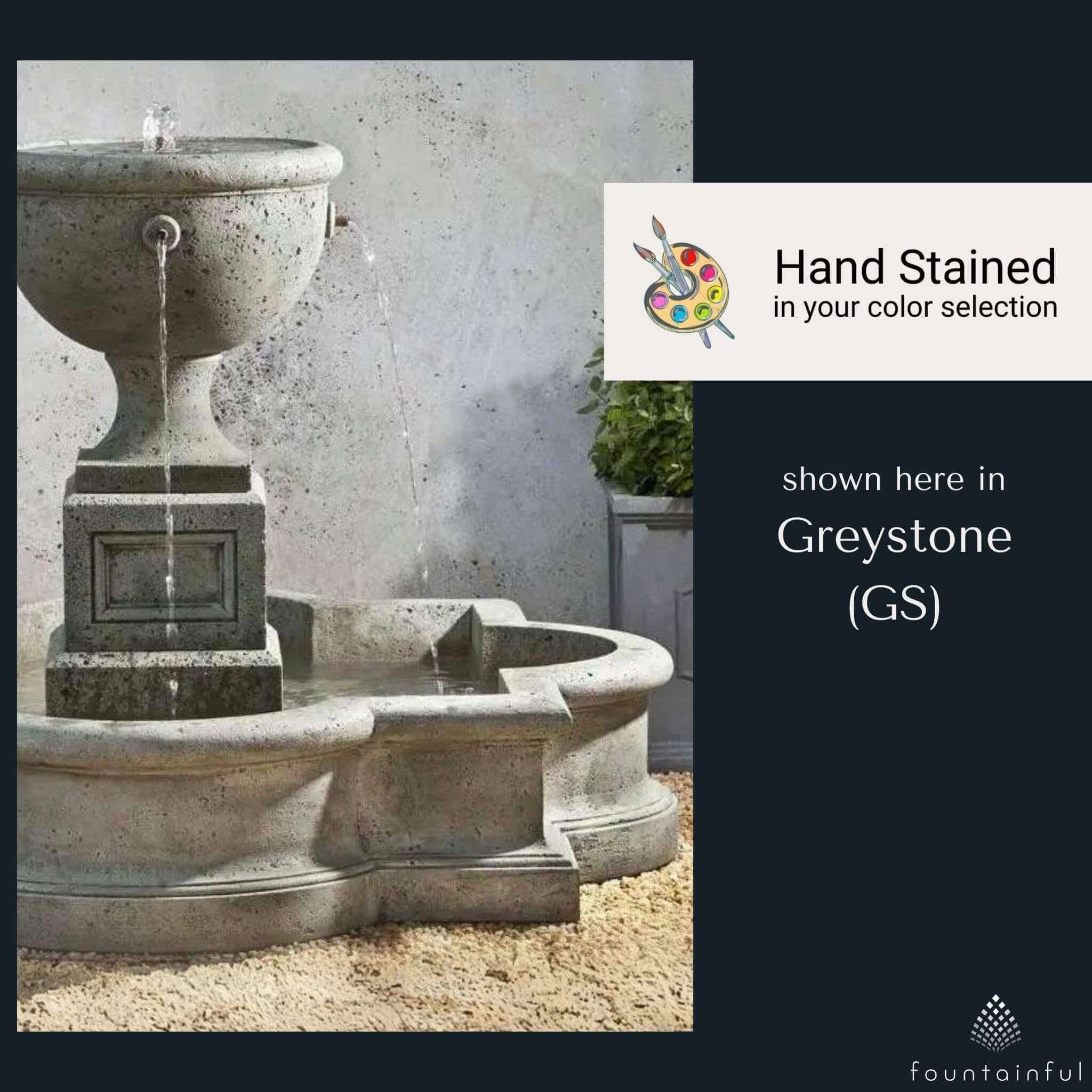 Navonna Concrete Urn Fountain - Campania #FT197