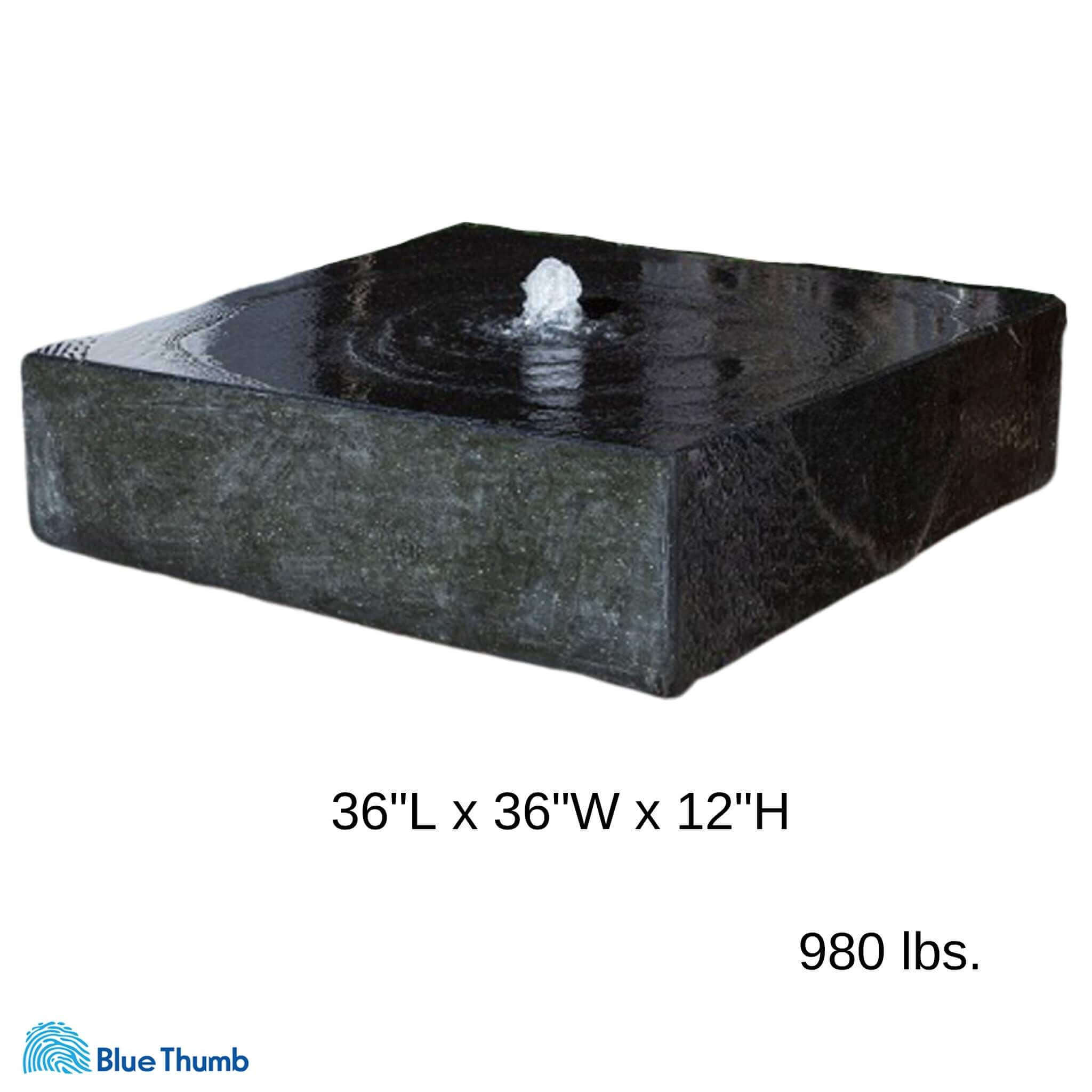 Basalt "Yoshida" Fountain & Pooling Block - Complete Kit - Blue Thumb