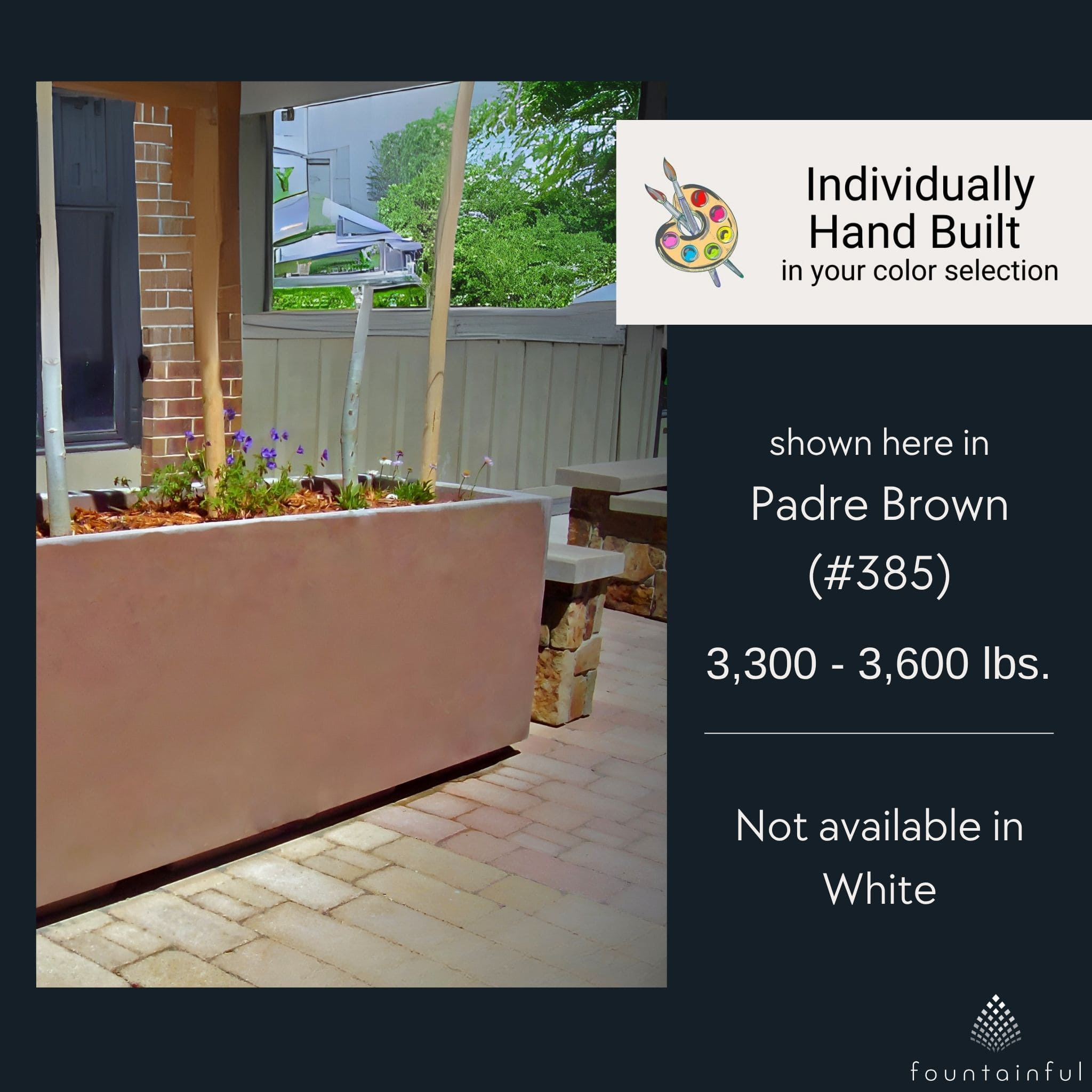 8FT Large Rectangular Concrete Planter - Architectural Collection