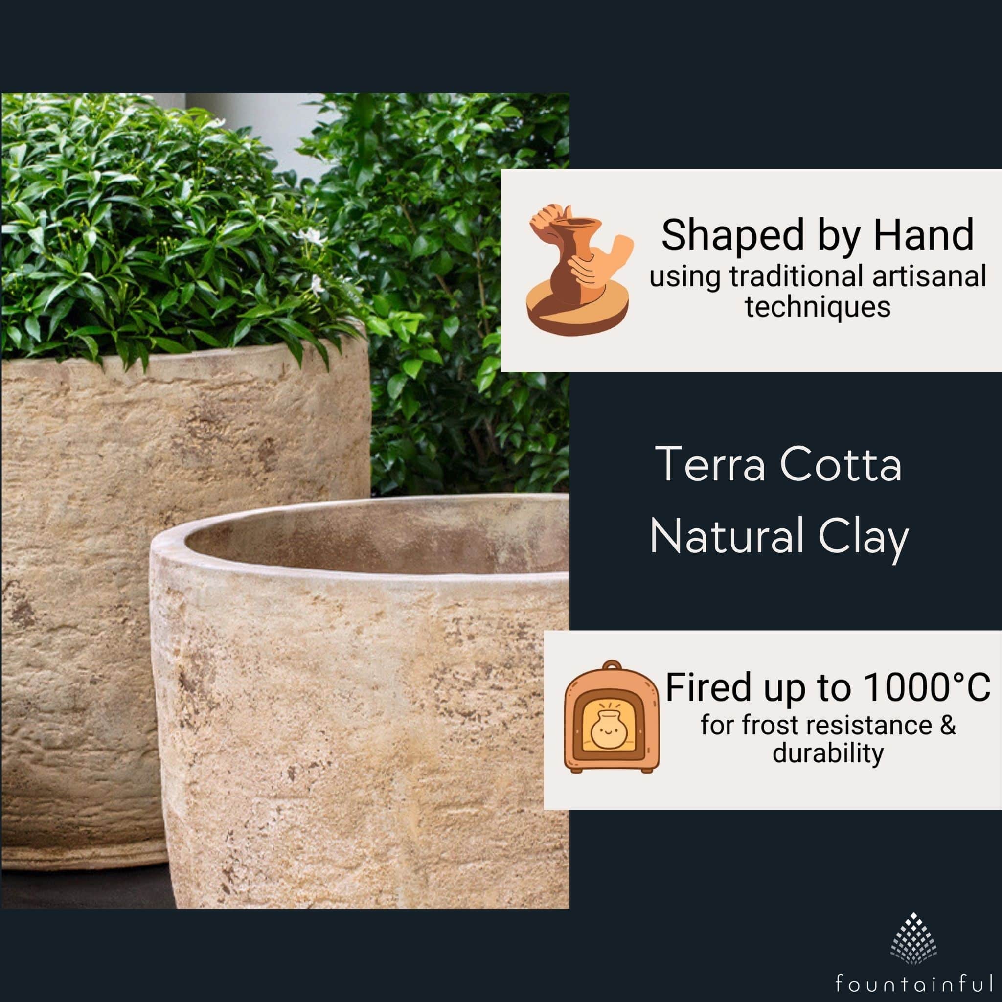 Monreale Set of 3 Antico Terra Cotta Planters - Campania #6519