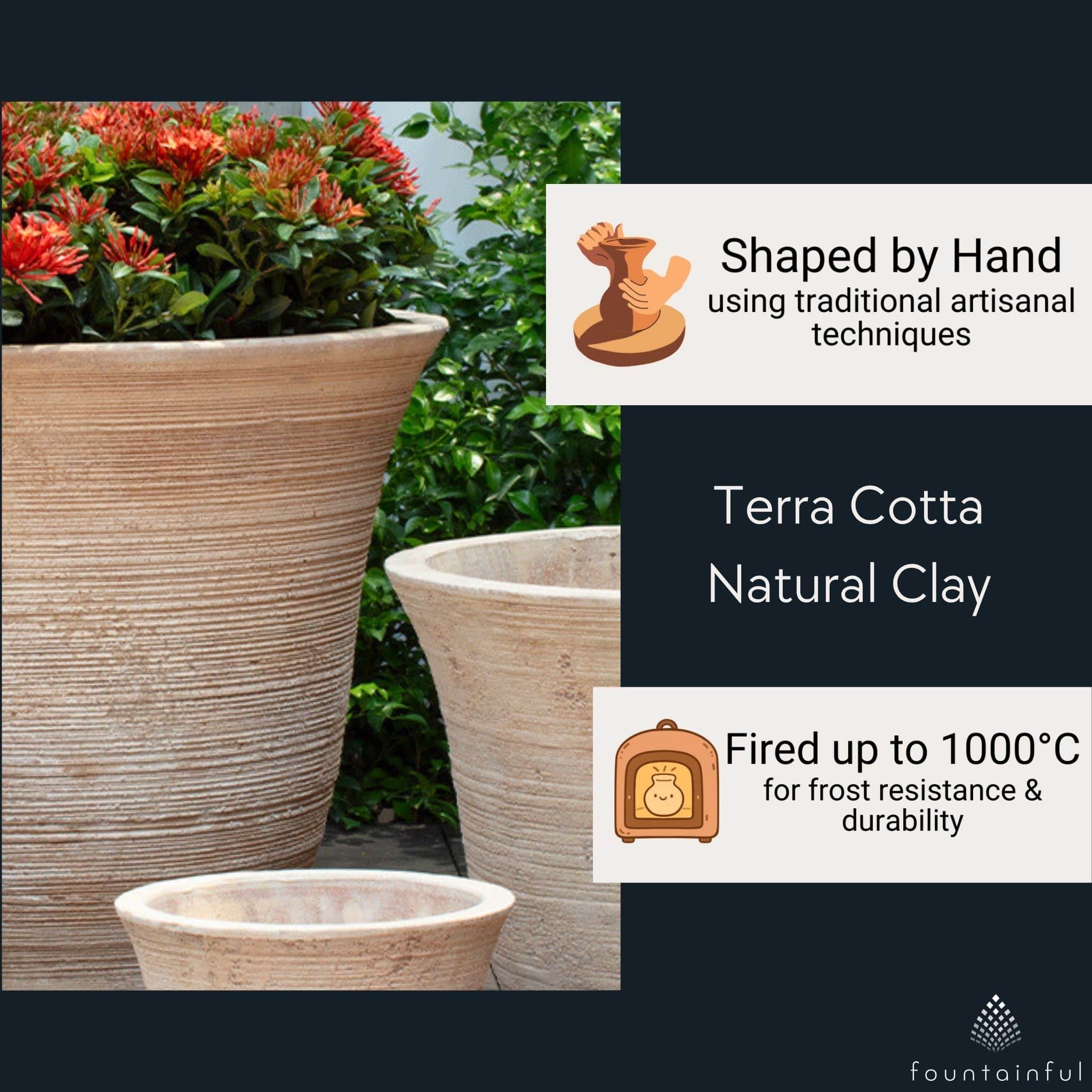 Lapo Set of 4 Antico Terra Cotta Planters - Campania #6517