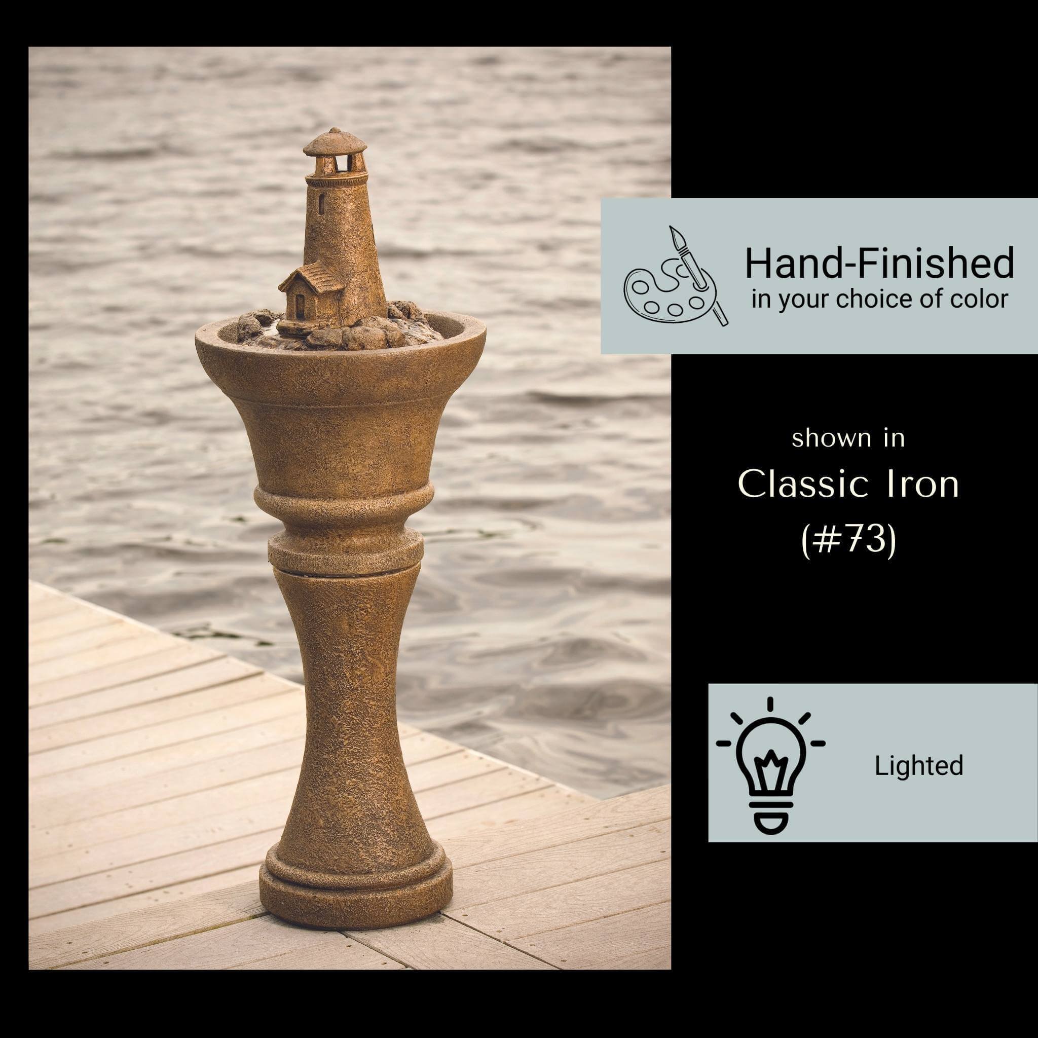 Lighthouse Concrete Fountainette w/Lights - Thumbnail 4