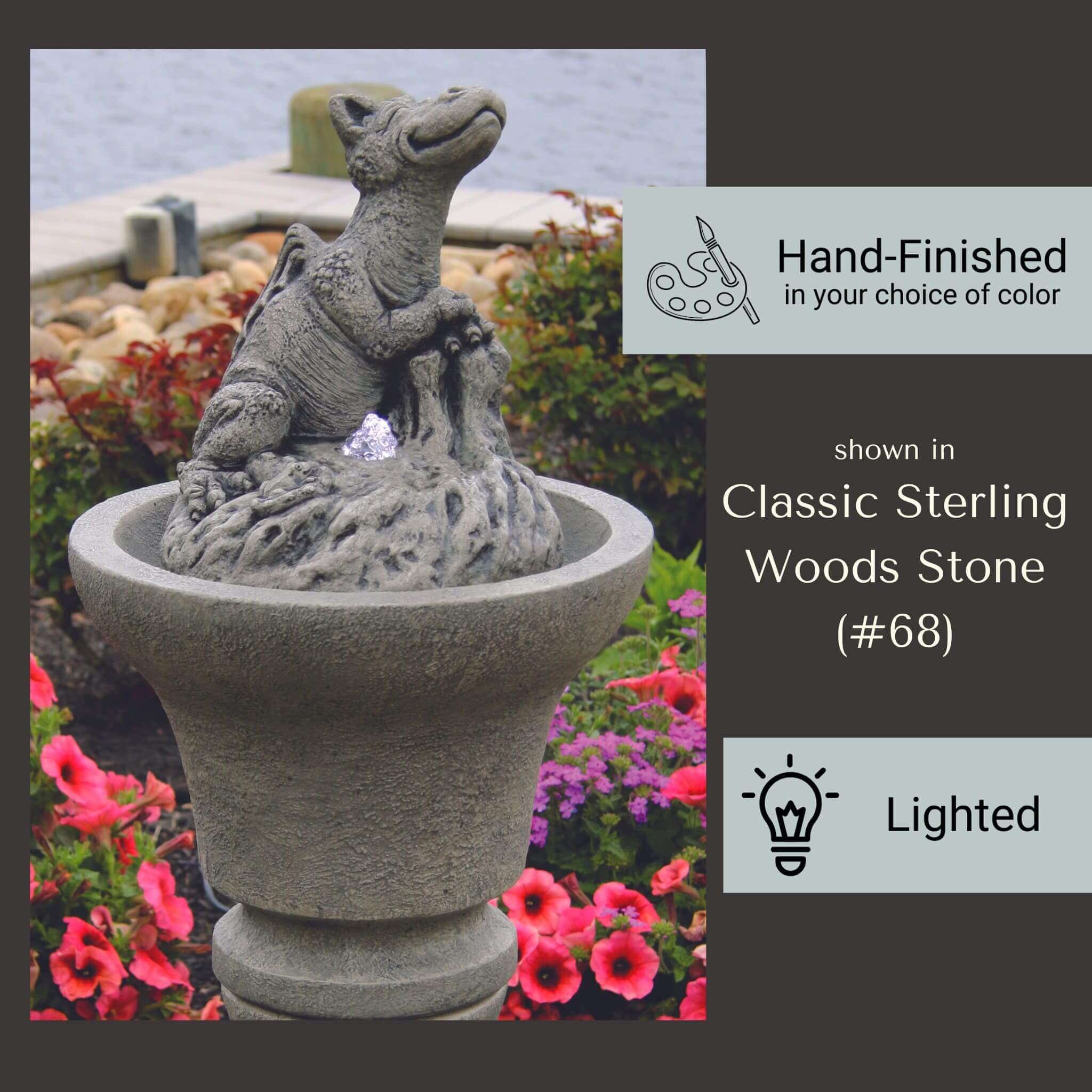 Chillin Dragon Fountainette w/Lights - Thumbnail 3