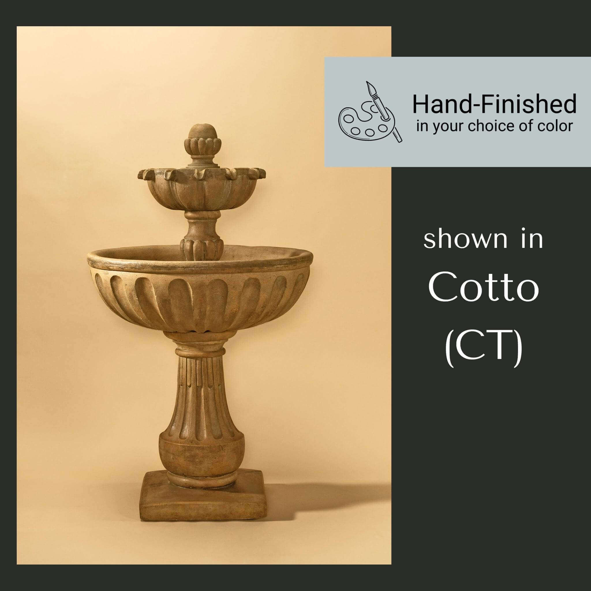 Valeria 2-Tier Concrete Fountain - Giannini Garden Ornaments