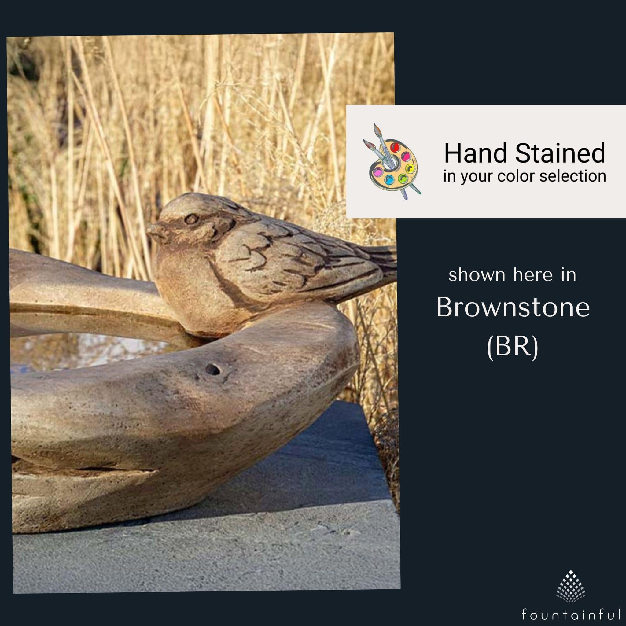 Robinson Crusoe Concrete Bird Bath - Campania #B208