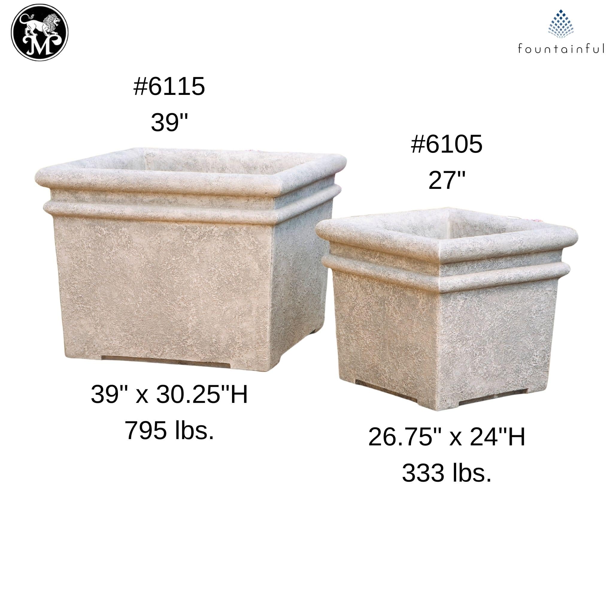 Urban Large Square Box Concrete Planters - Thumbnail 3