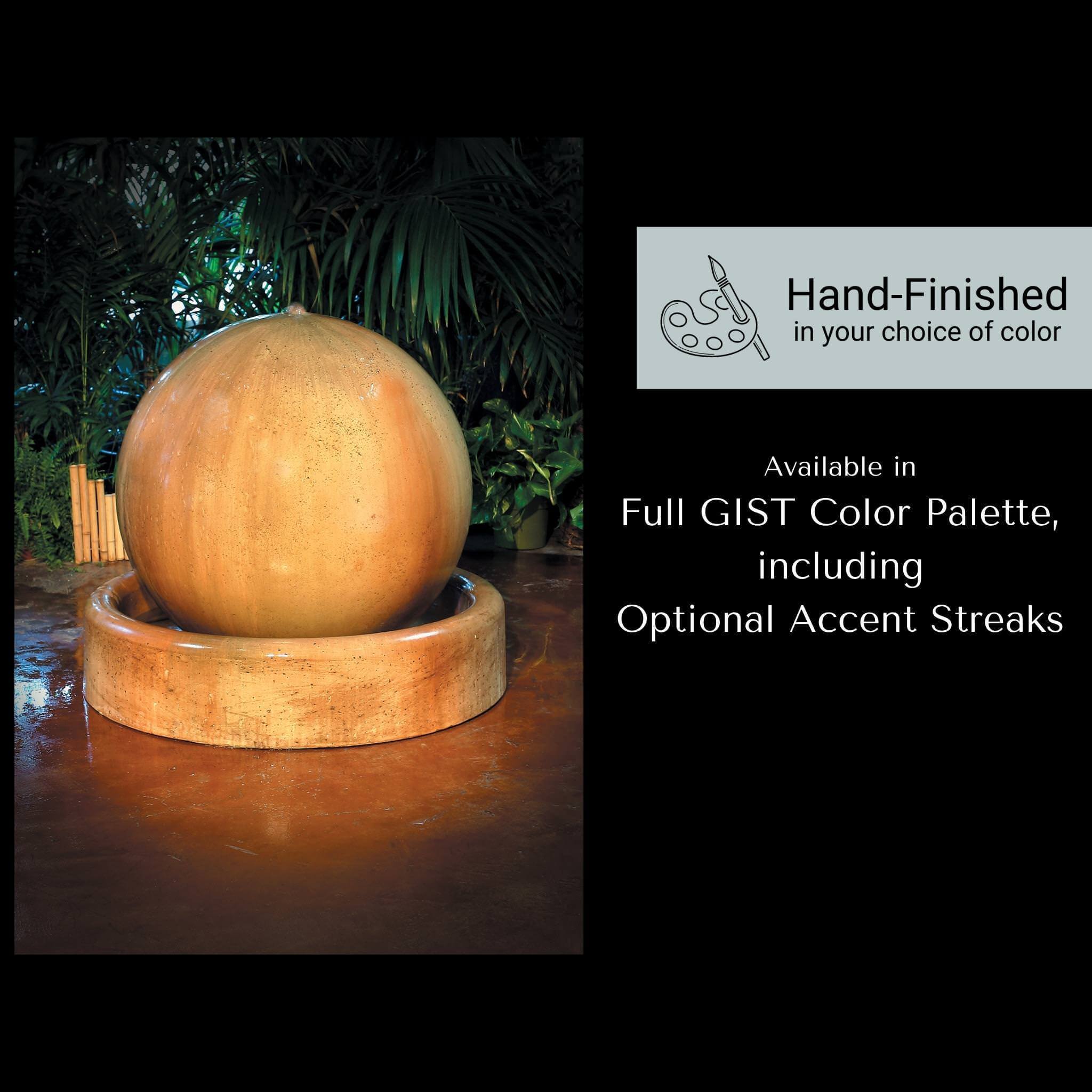 Ball & Ring Base Concrete Fountain - Thumbnail 4