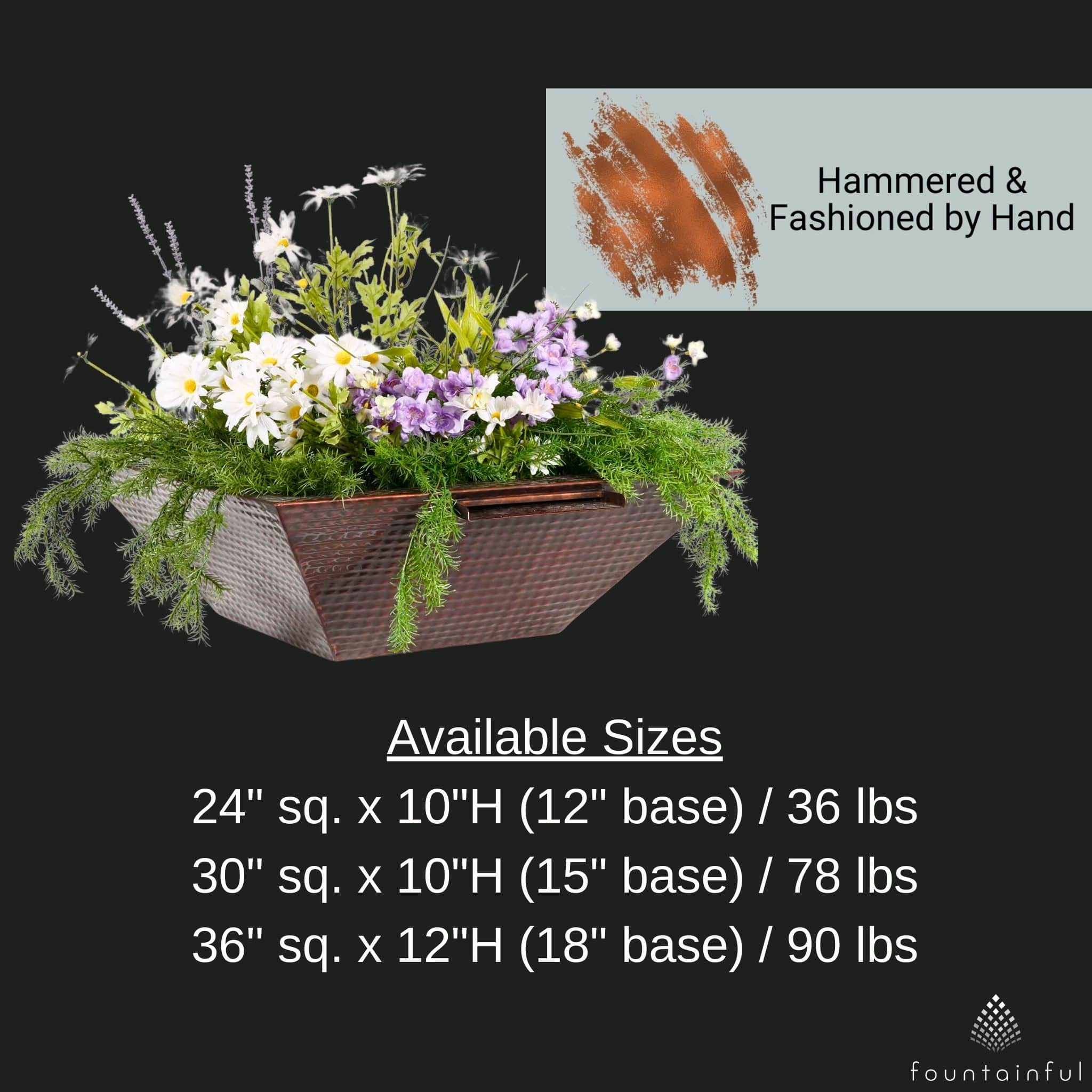 Maya Copper Planter & Water Bowl - Thumbnail 3