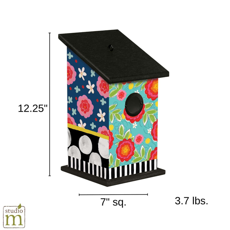 "Happy Go Lucky" Birdhouse - Ground/Hangable | Studio M