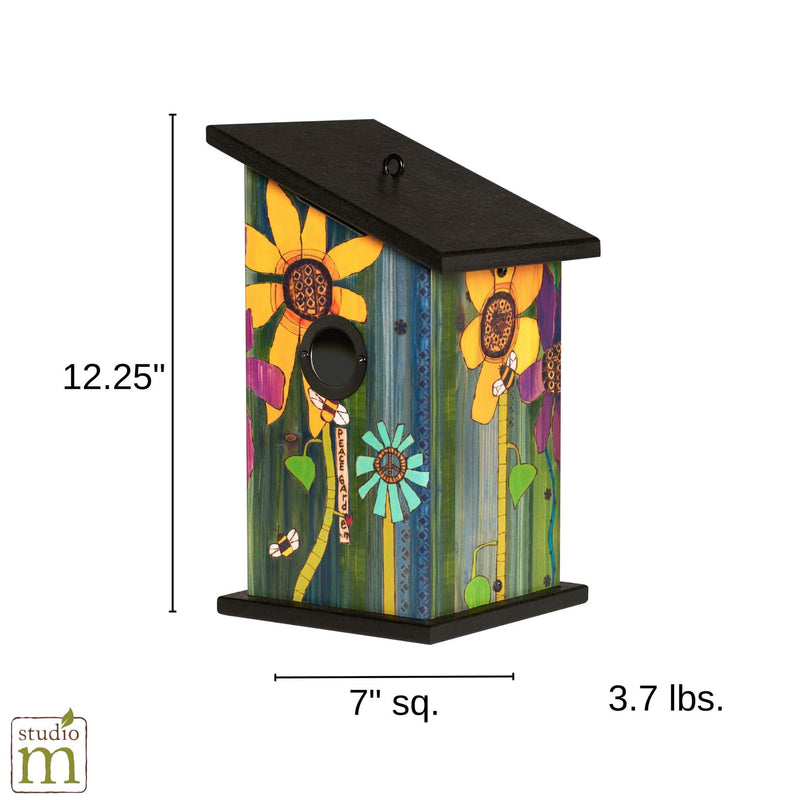 "Peace Garden" Birdhouse - Ground/Hangable | Studio M