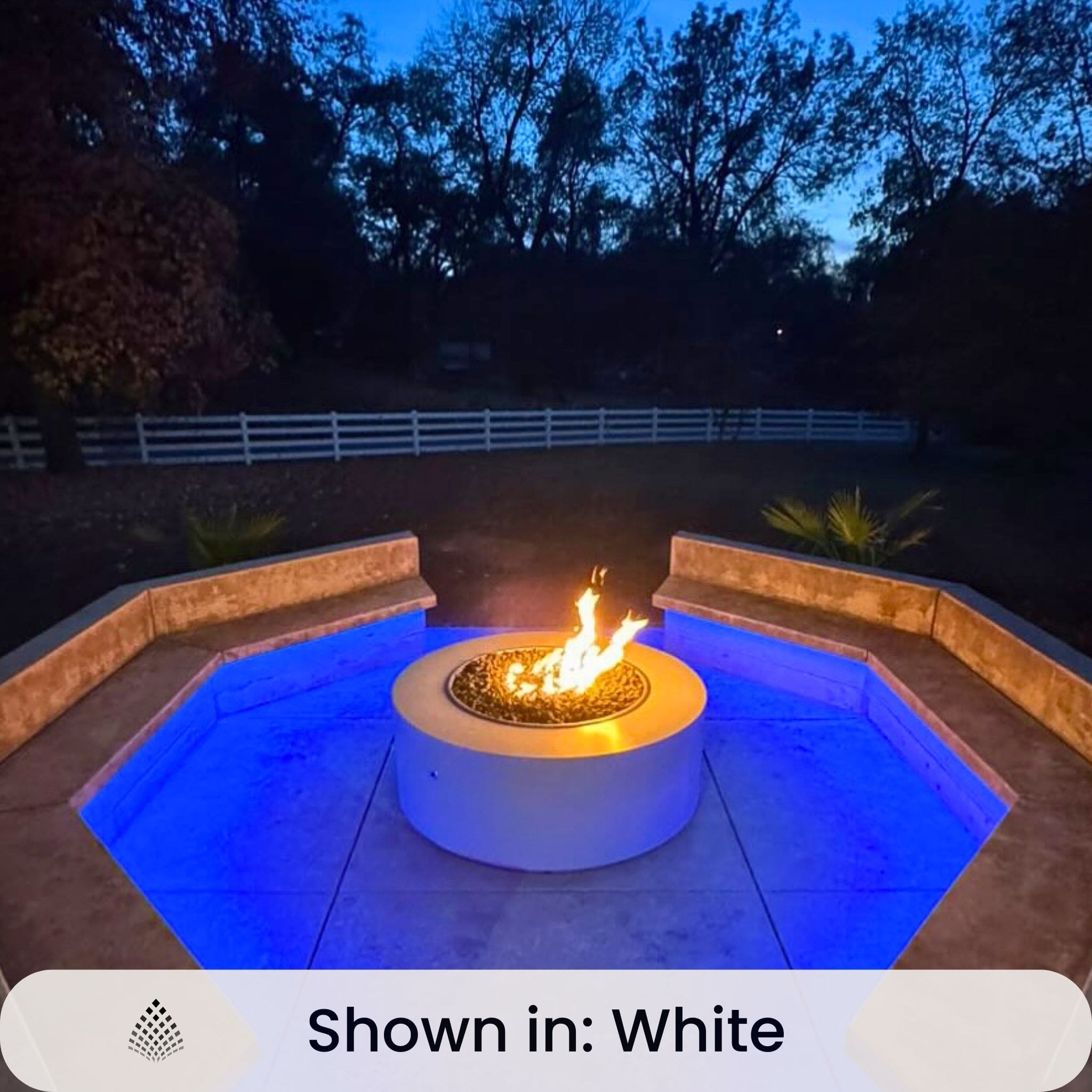 Unity Steel Round Gas Fire Pit - Outdoor Plus