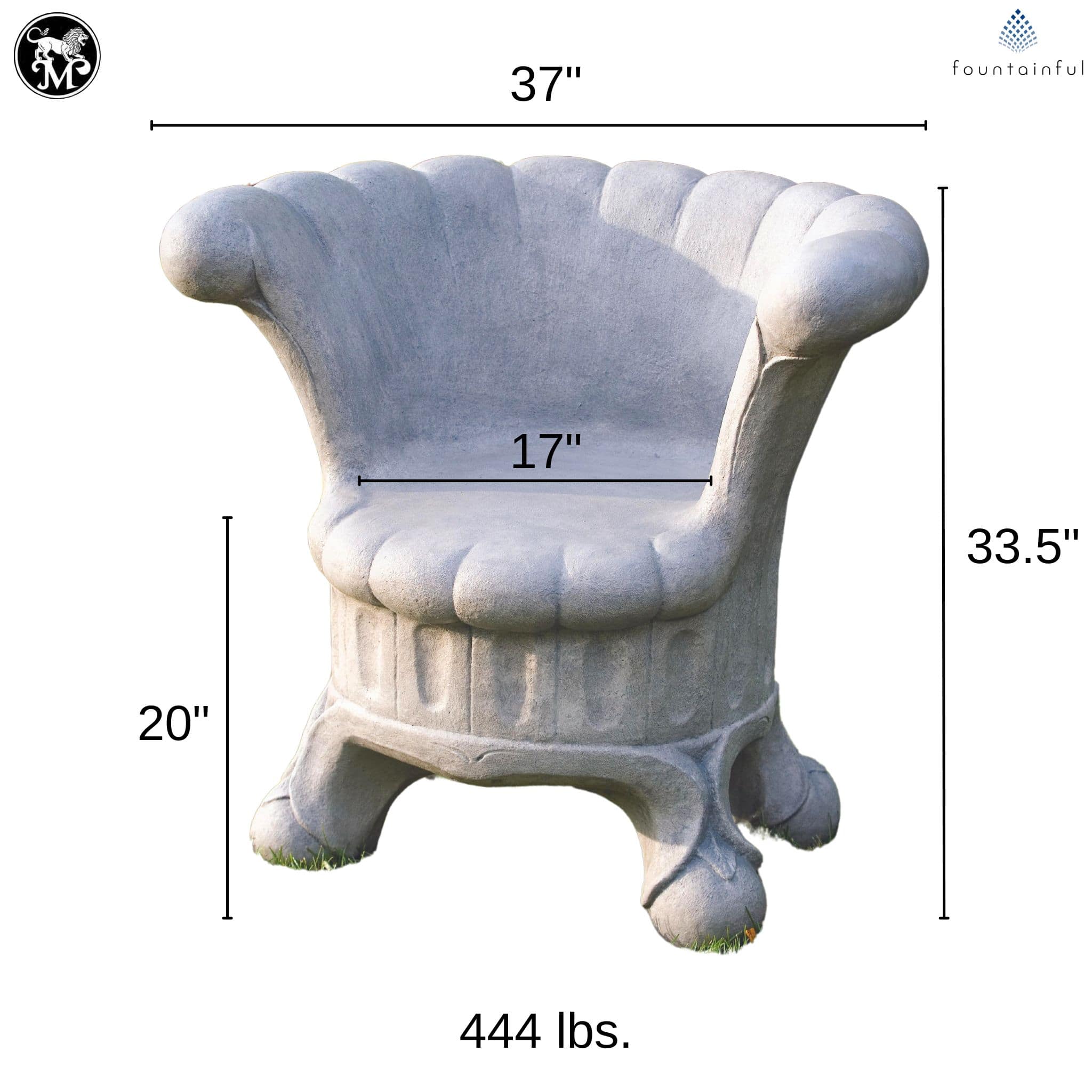 Posh Concrete Garden Chair - Massarellis #4149