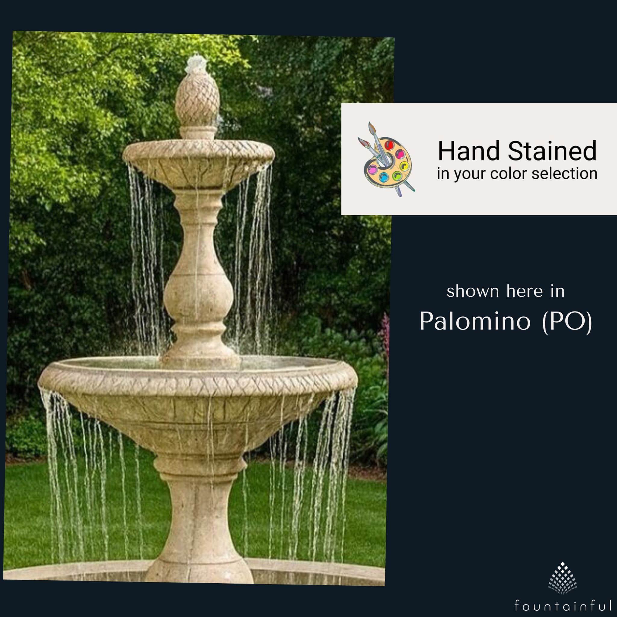 Gran Vista Concrete Pond Fountain - Fiore #2094