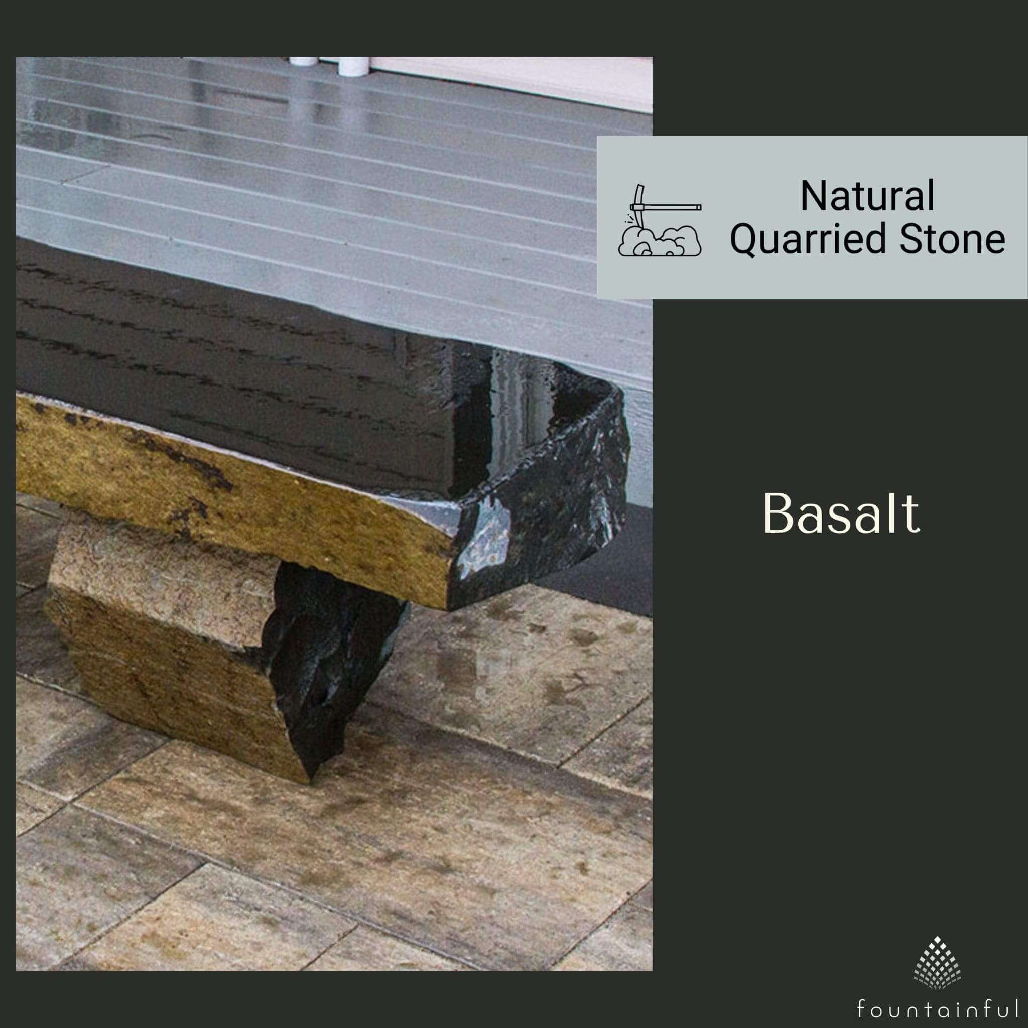 Basalt Garden Bench - 72" - Blue Thumb