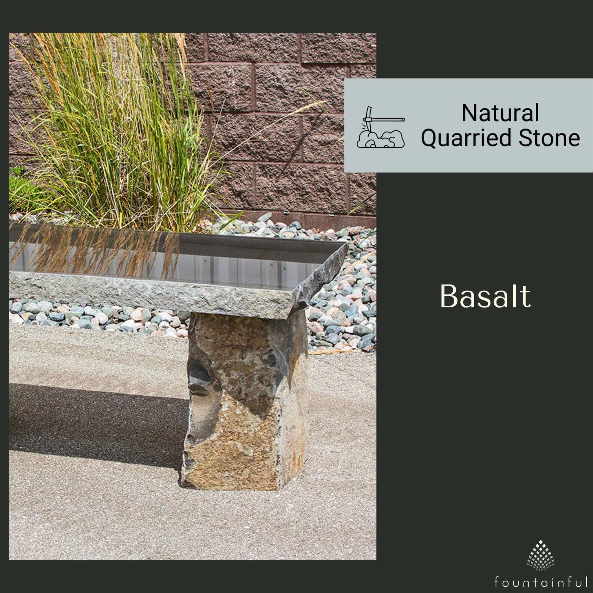 Basalt Garden Bench - 48" - Blue Thumb