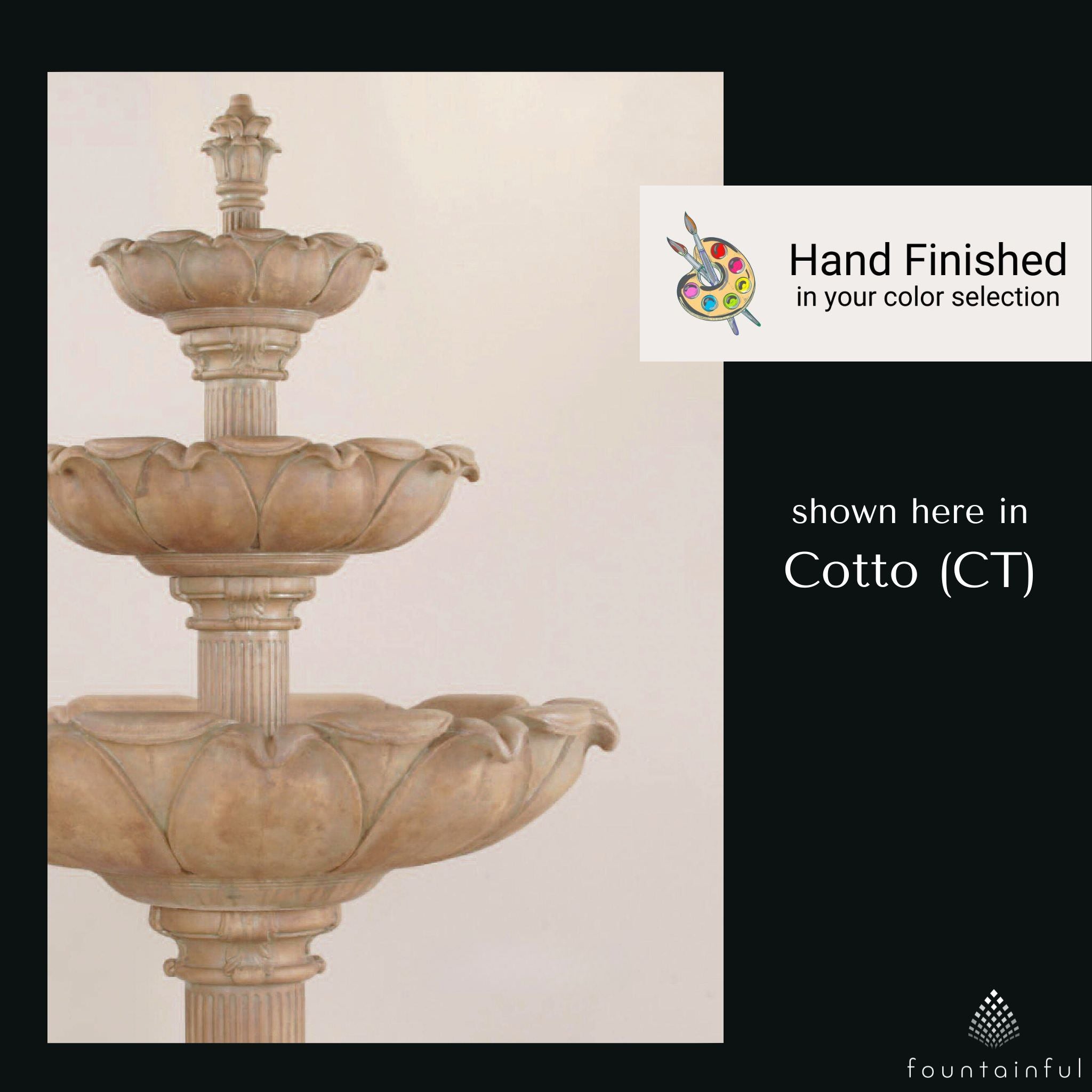 Acquarossa 3-Tier Concrete Fountain - Giannini #1201