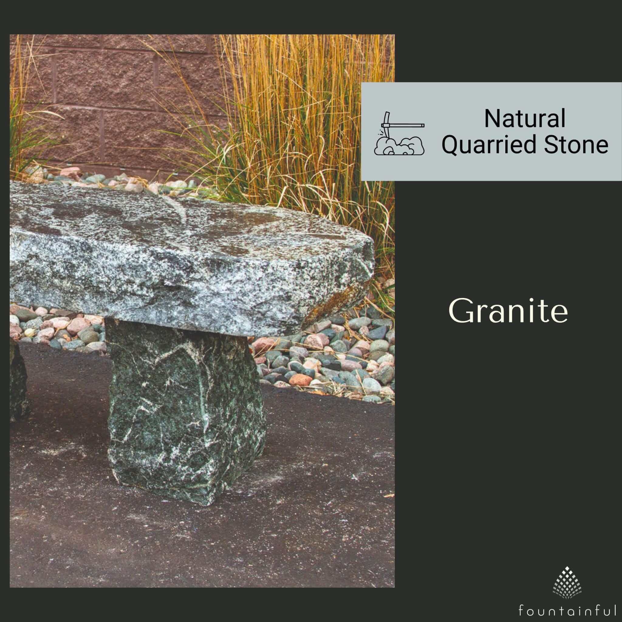 Marbled Granite Garden Bench - Blue Thumb
