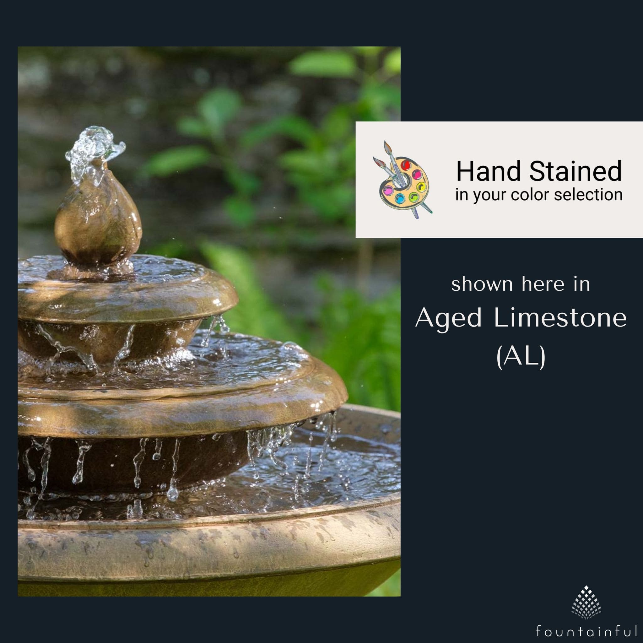 Cladridge 3-Tier Concrete Pedestal Fountain - Campania #FT415