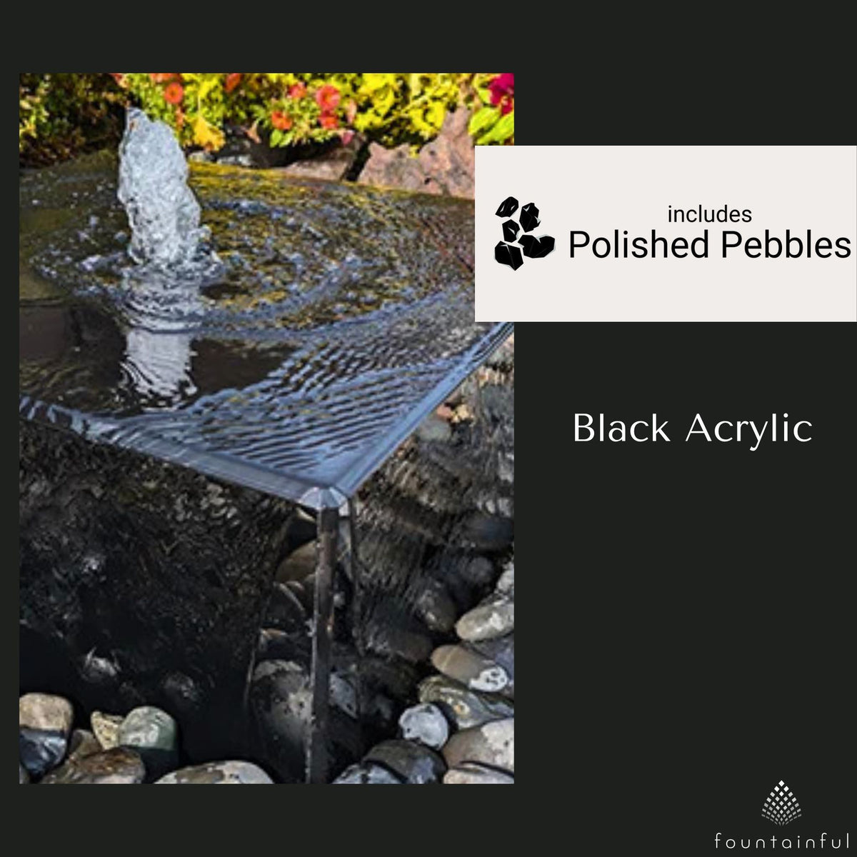 Acrylic Cuboid Block Heiho Fountain - Blue Thumb