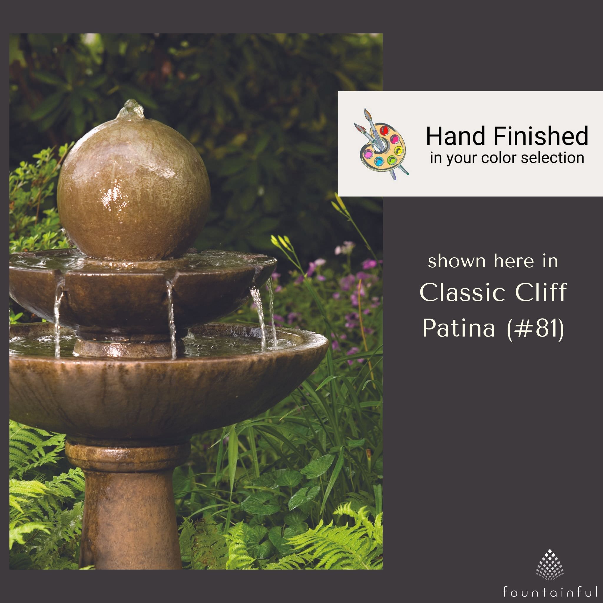 Tranquility Sphere 2-Tier Concrete Fountain - Massarellis #3701