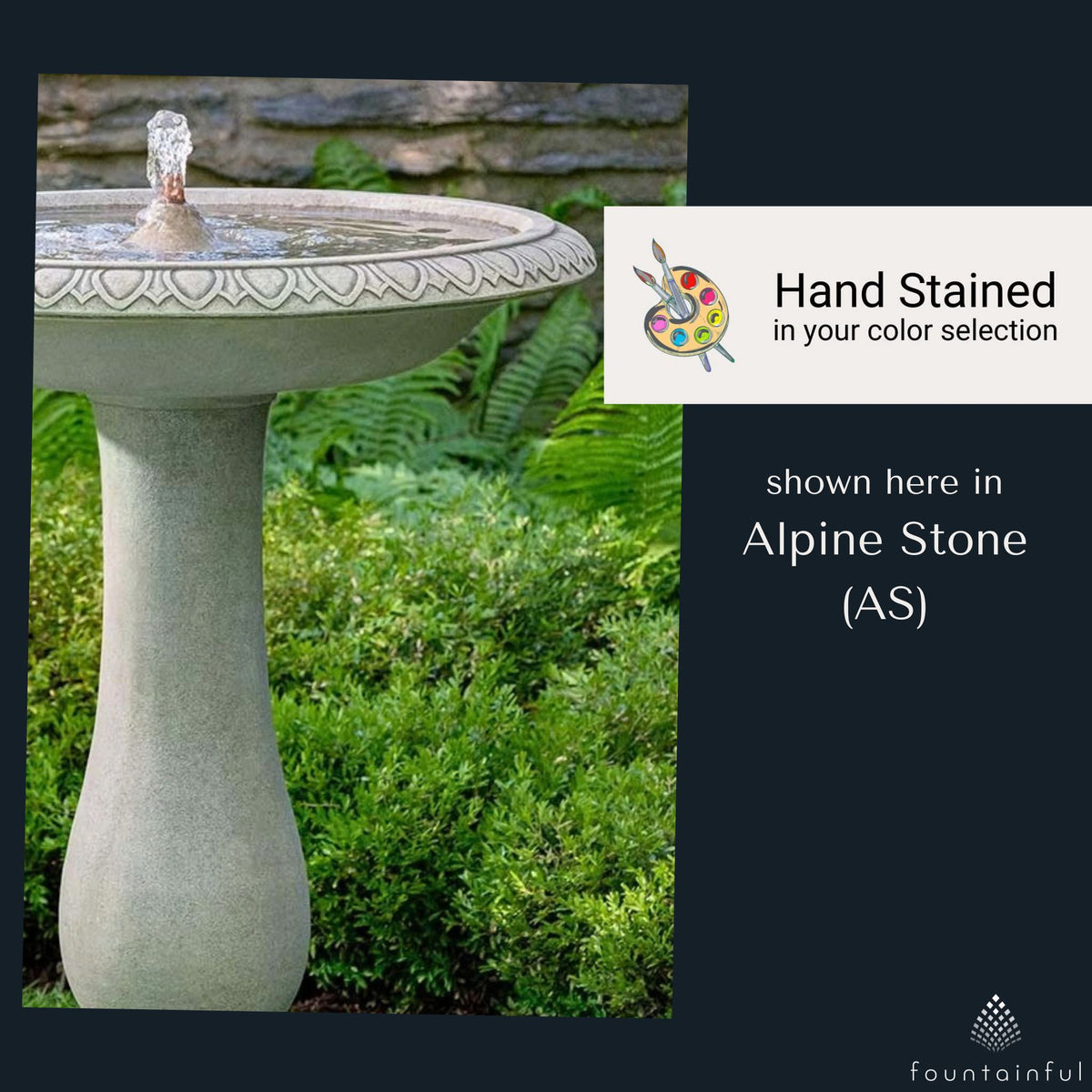 Soane Concrete Bubbler Fountain - Campania #FT417