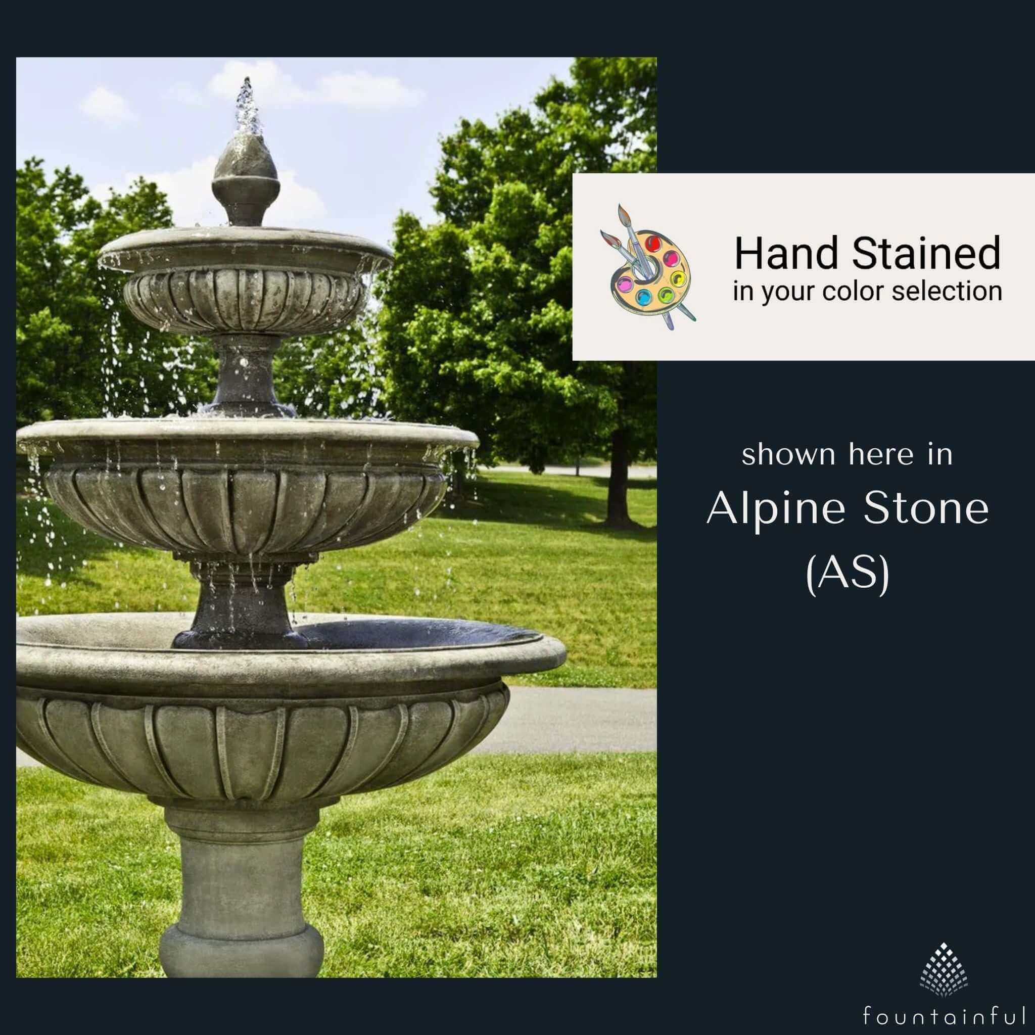 Longvue 3-Tier Concrete Fountain - Campania
