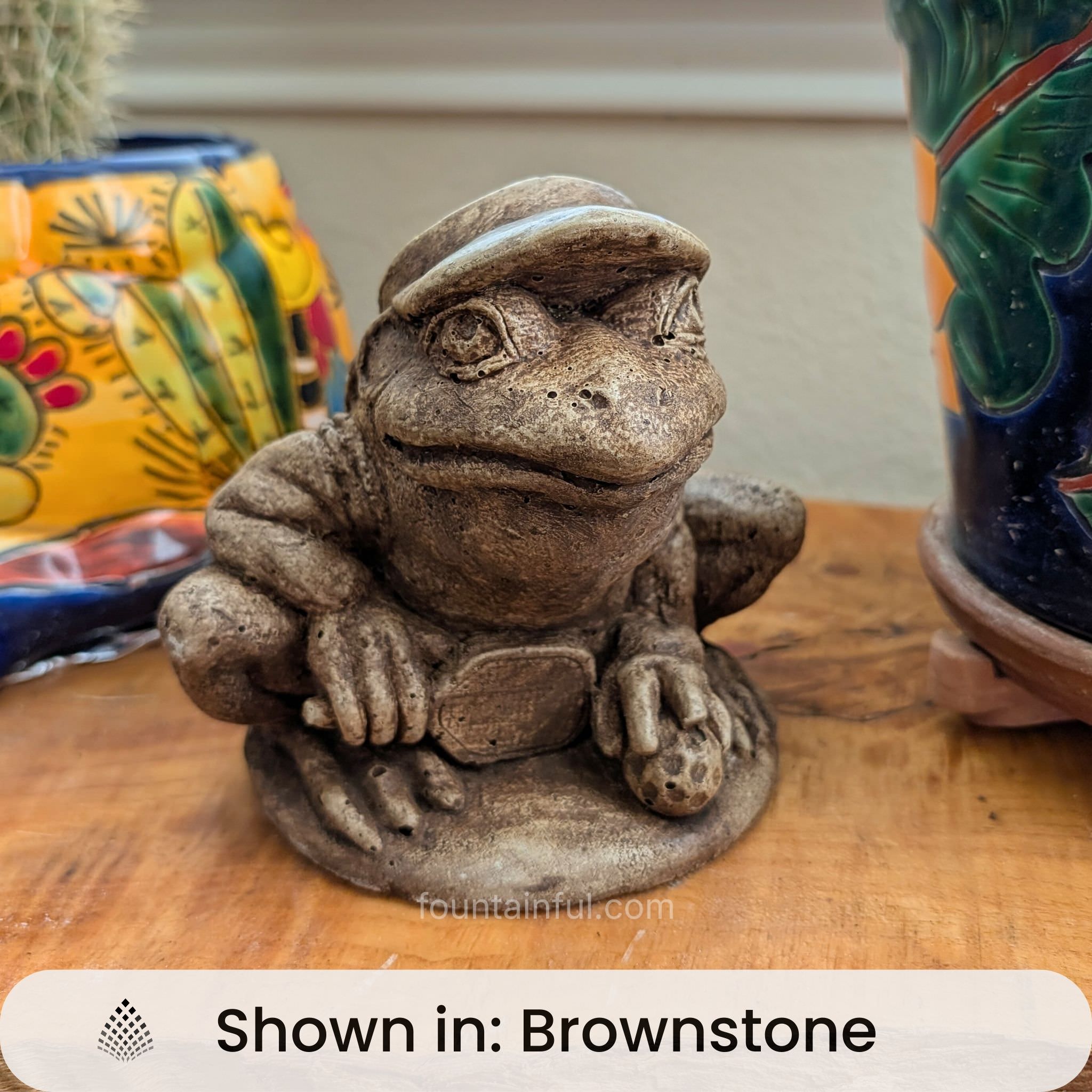 Pickleball Frog Concrete Statue - Campania #A684