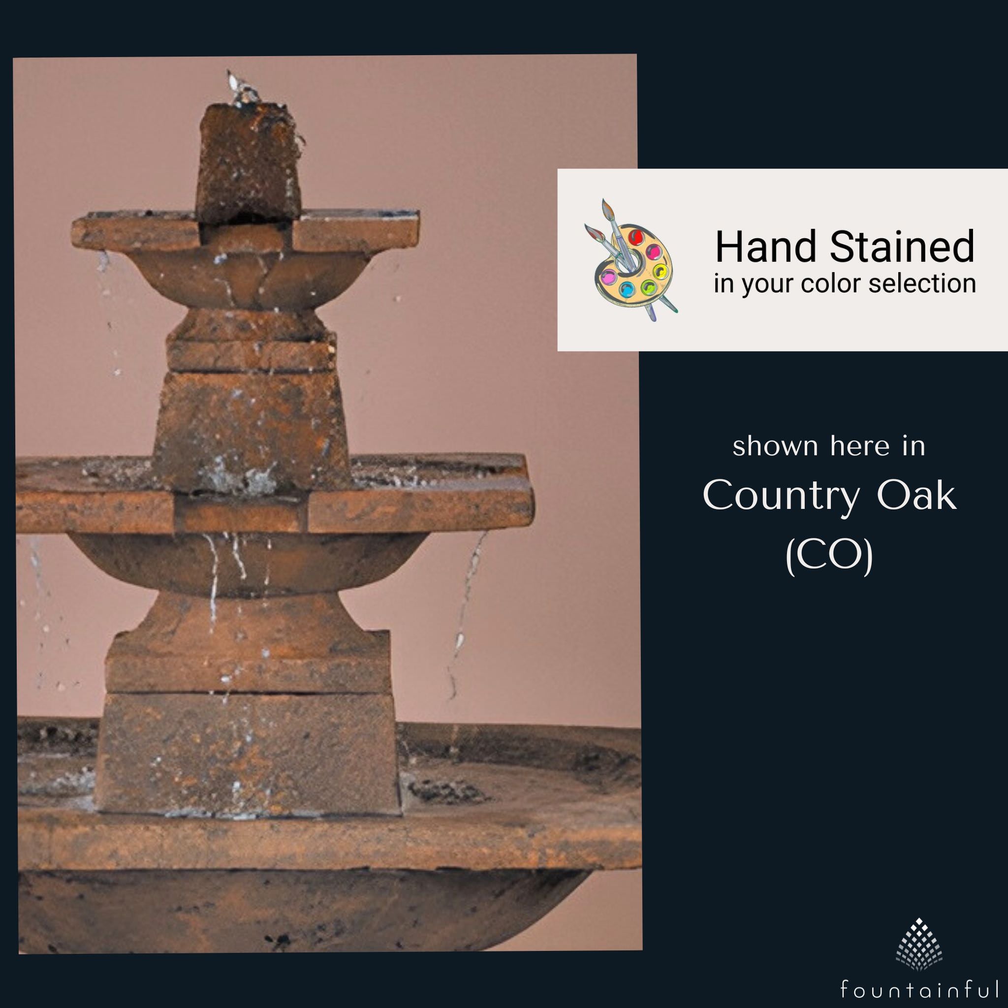 Quadrate 3-Tier Garden Fountain - Fiore #2066FT3