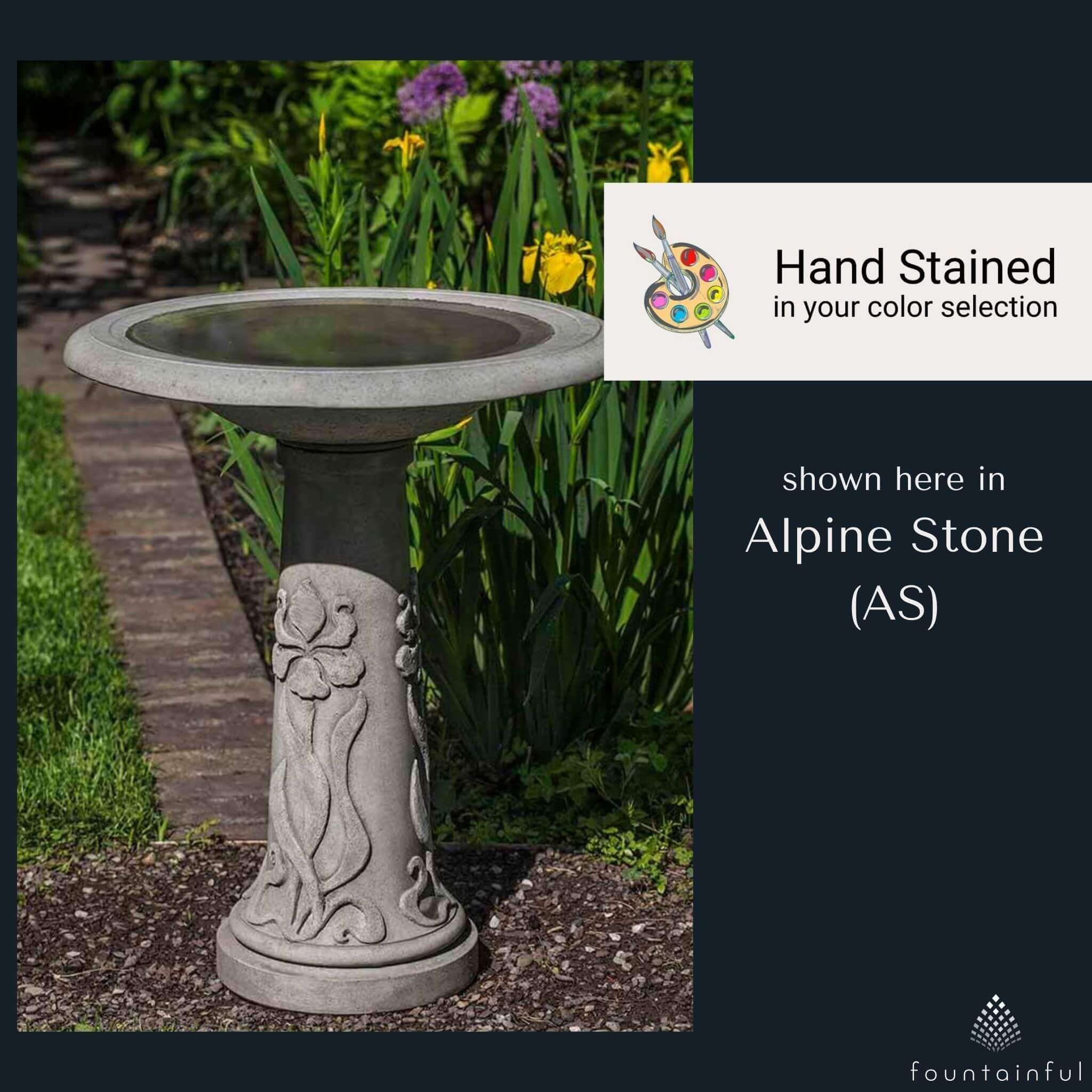 Campania International Iris Garden Bird Bath - Thumbnail 2