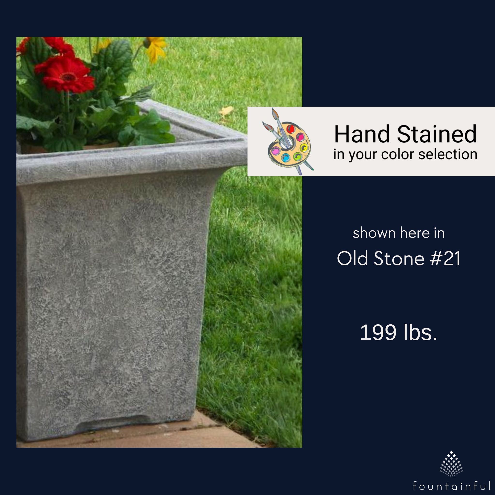 Meridian Concrete Box Planter - Massarellis #6552